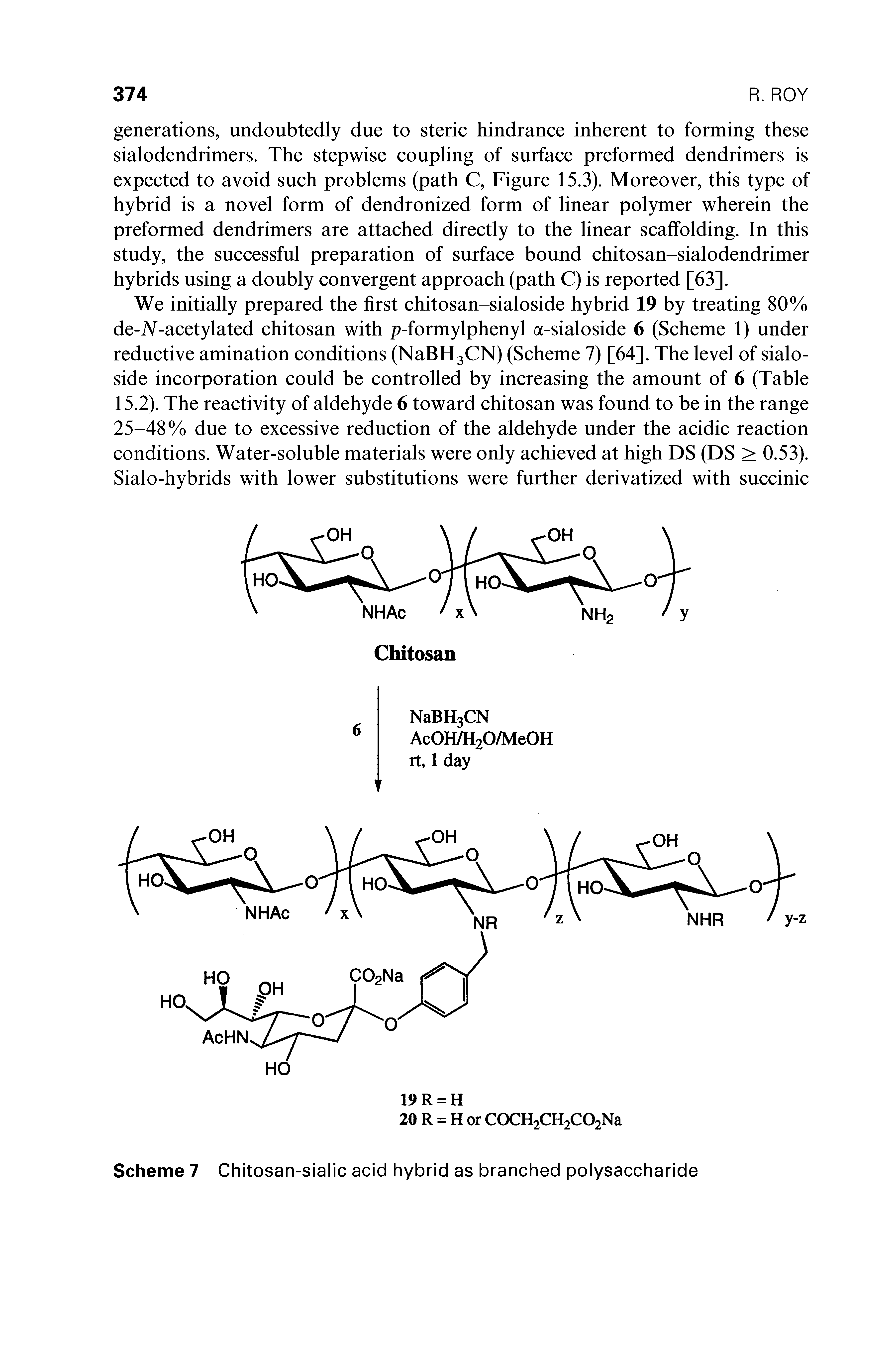 Scheme 7 Chitosan-sialic acid hybrid as branched polysaccharide...