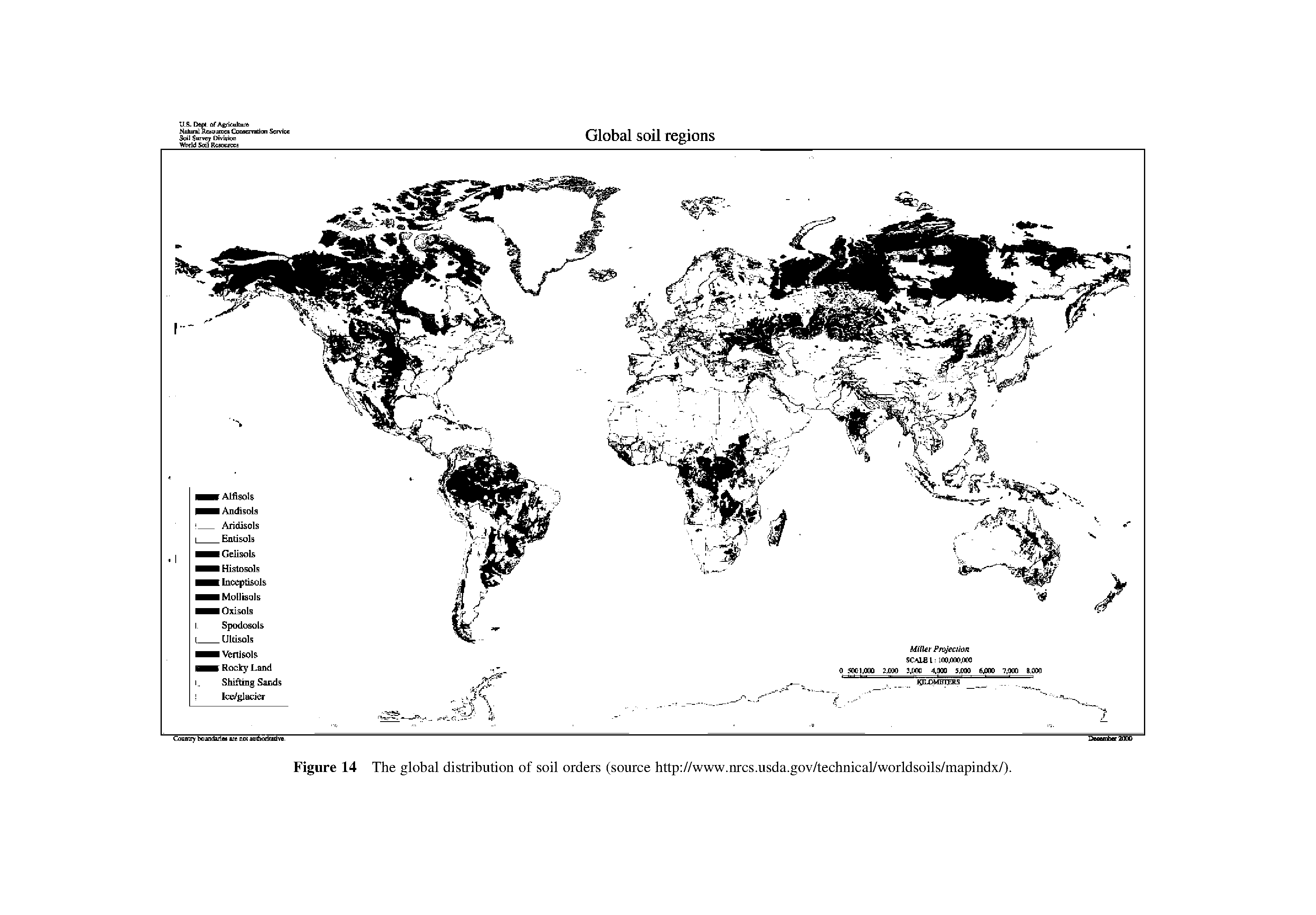 Figure 14 The global distribution of soil orders (source http //www.nrcs.usda.gov/technical/worldsoils/mapindx/).