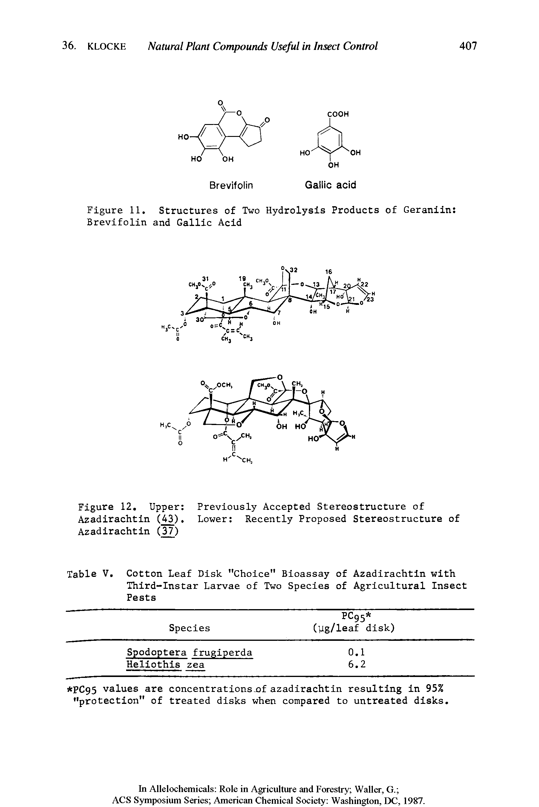Figure 11. Structures of Two Hydrolysis Products of Geraniin Brevifolin and Gallic Acid...
