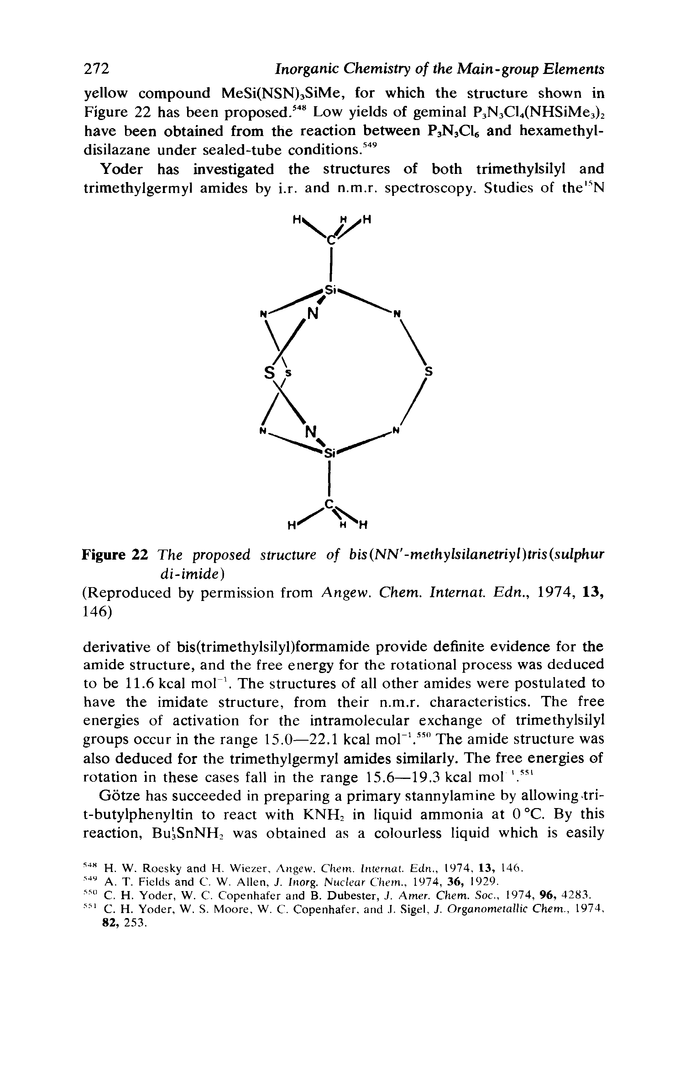 Figure 22 The proposed structure of bis(NN -methylsilanetriyl)tris(sulphur di-imide)...