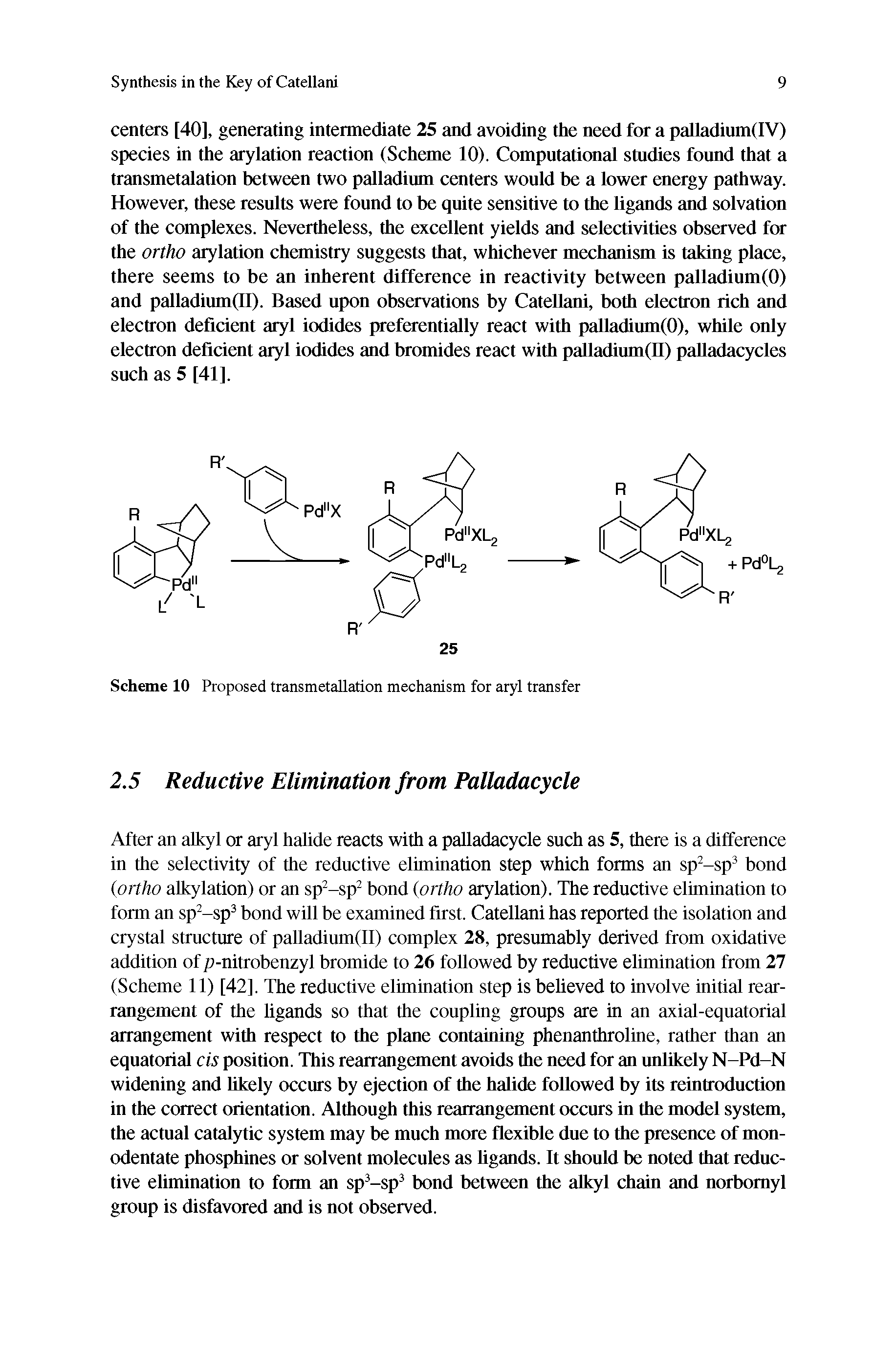 Scheme 10 Proposed transmetallation mechanism for aryl transfer...