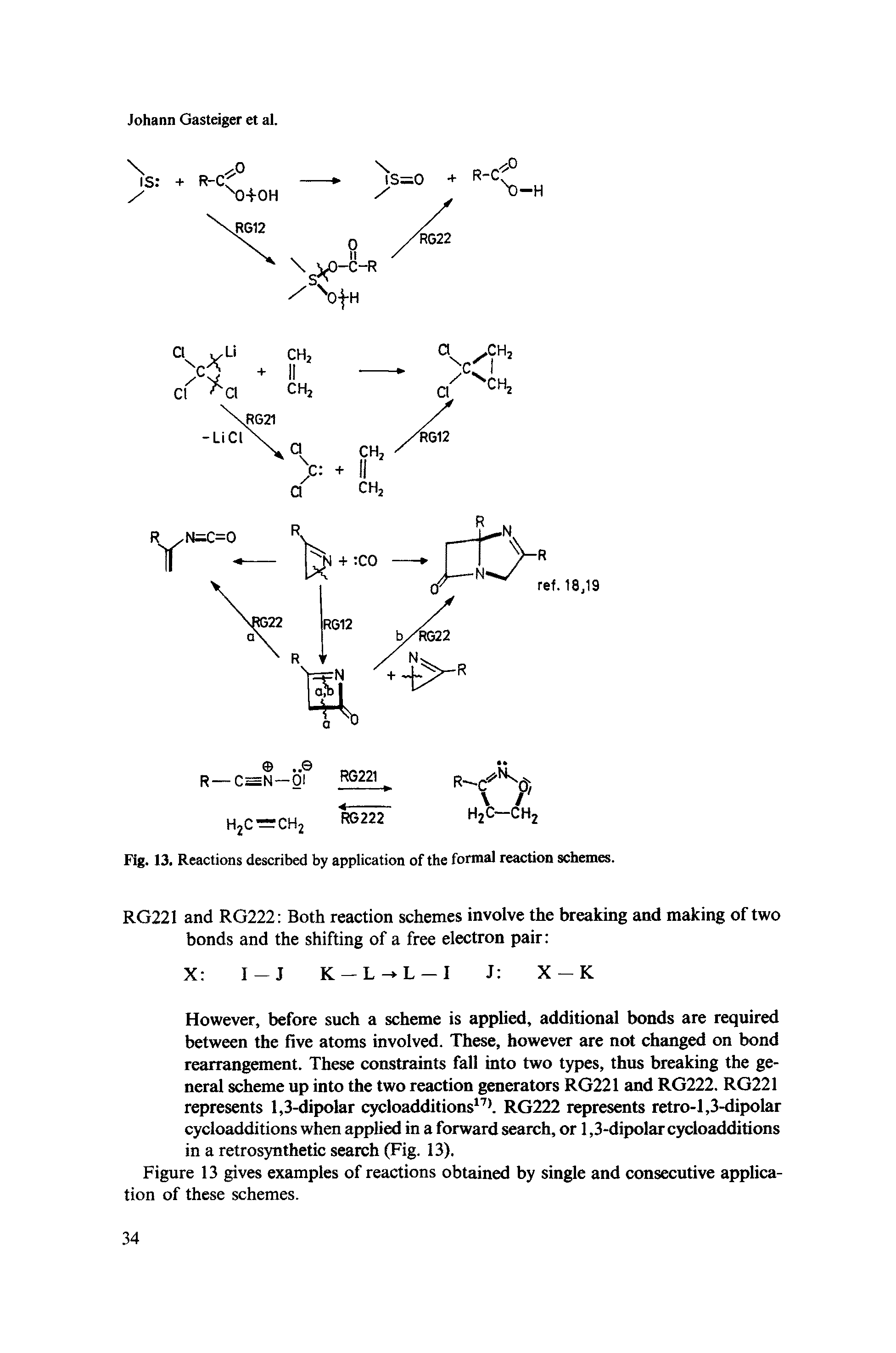Fig. 13. Reactions described by application of the formal reaction schemes.