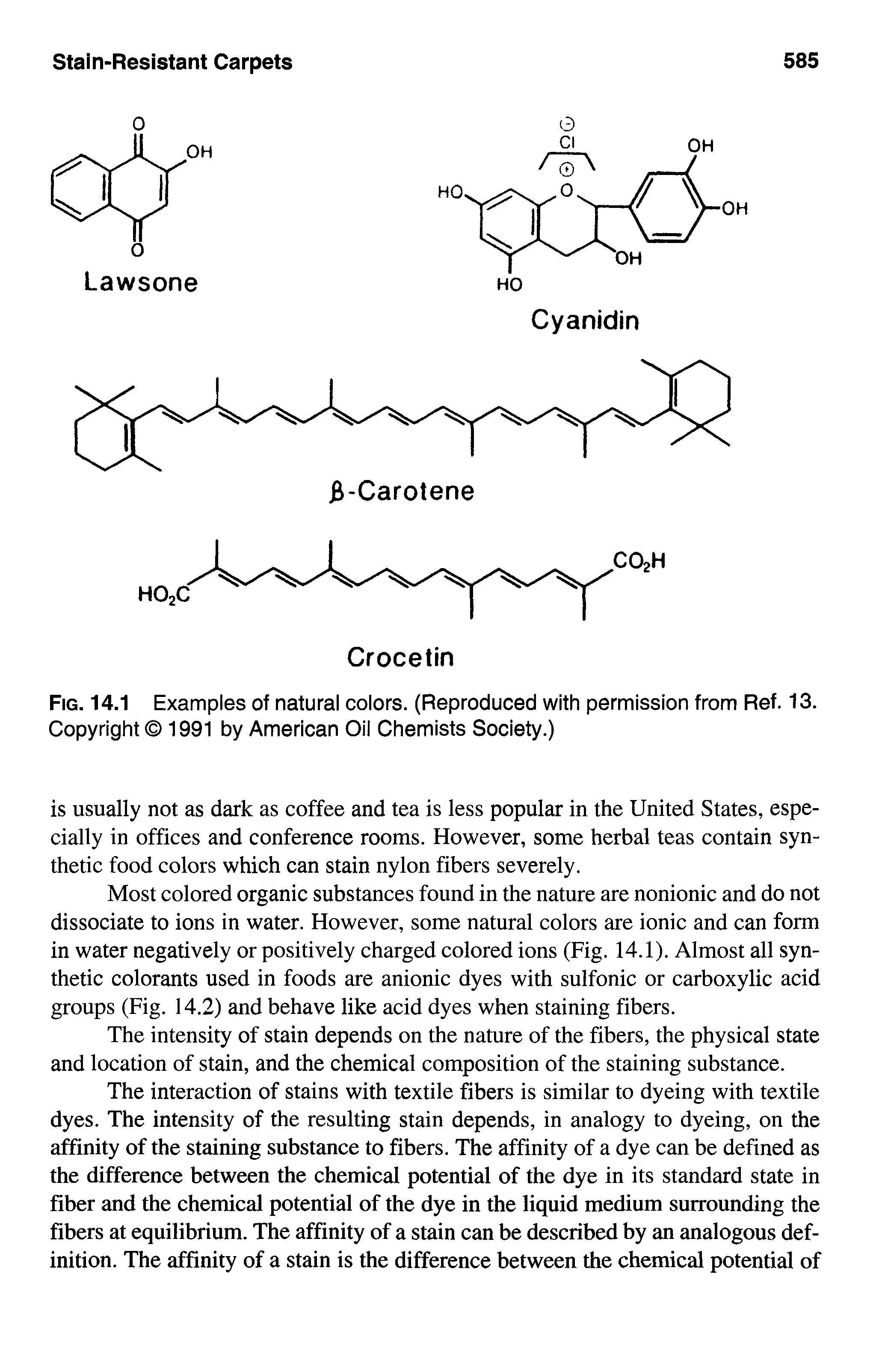 Fig. 14.1 Examples of natural colors. (Reproduced with permission from Ref. 13. Copyright 1991 by American Oil Chemists Society.)...