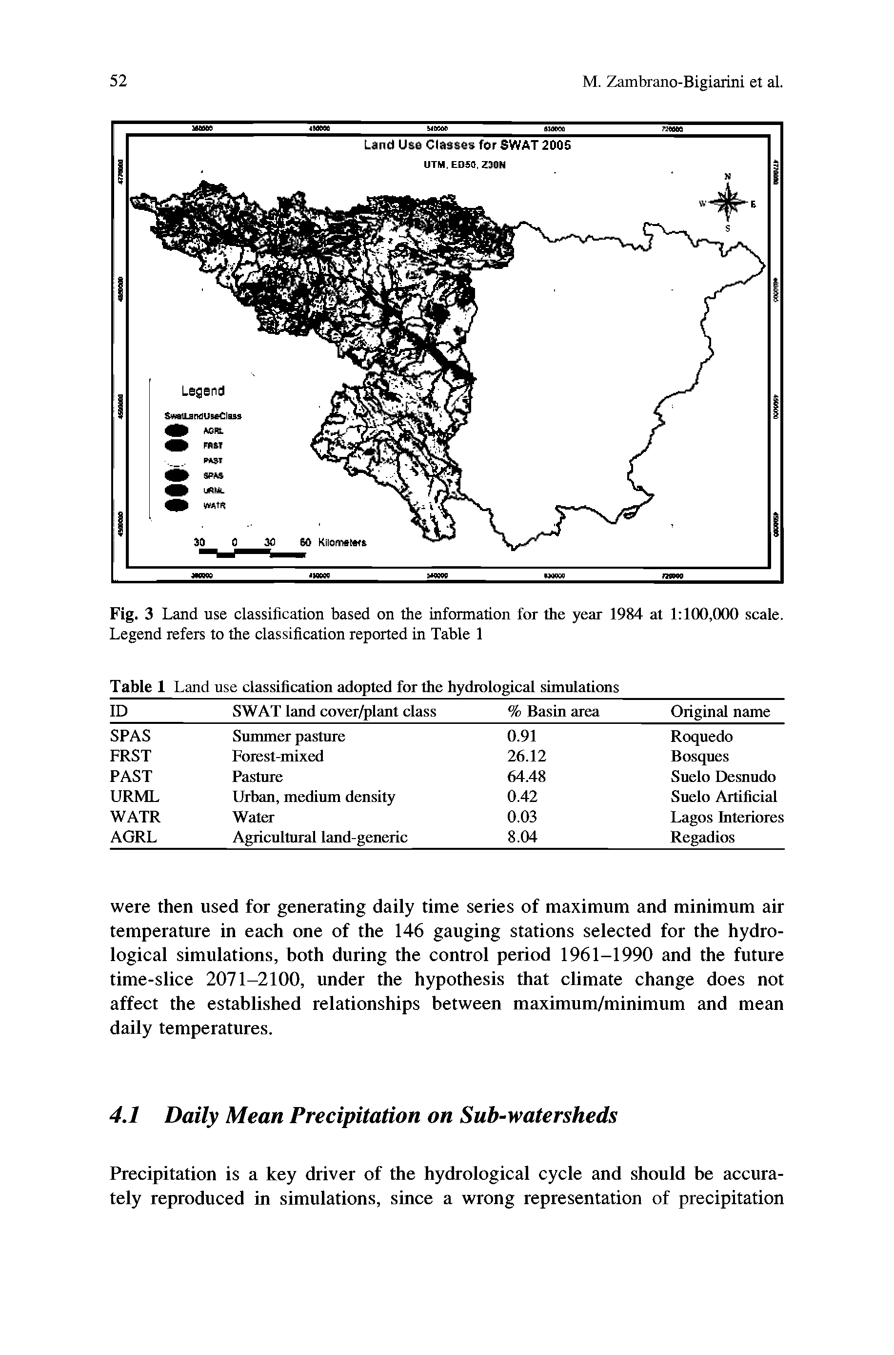 Fig. 3 Land use classification based on the information for the year 1984 at 1 100,000 scale. Legend refers to the classification reported in Table 1...