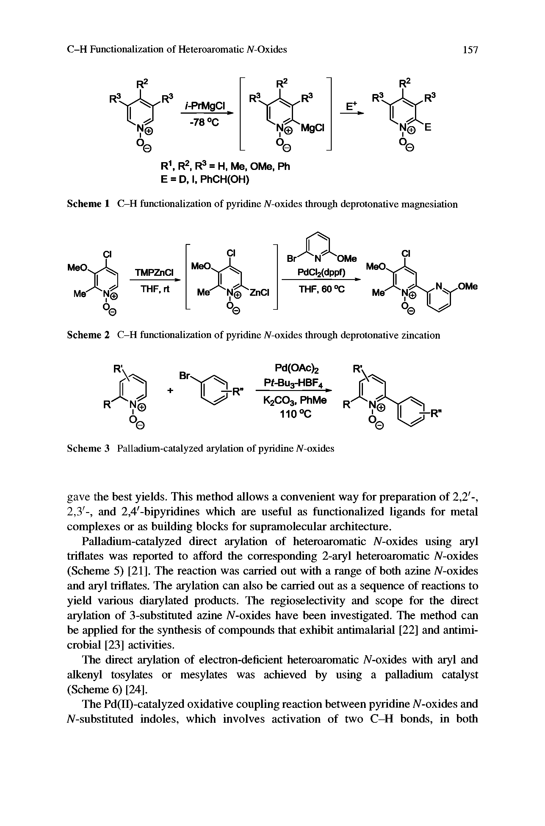Scheme 2 C-H functionalization of pyridine iV-oxides through deprotonative zincation...