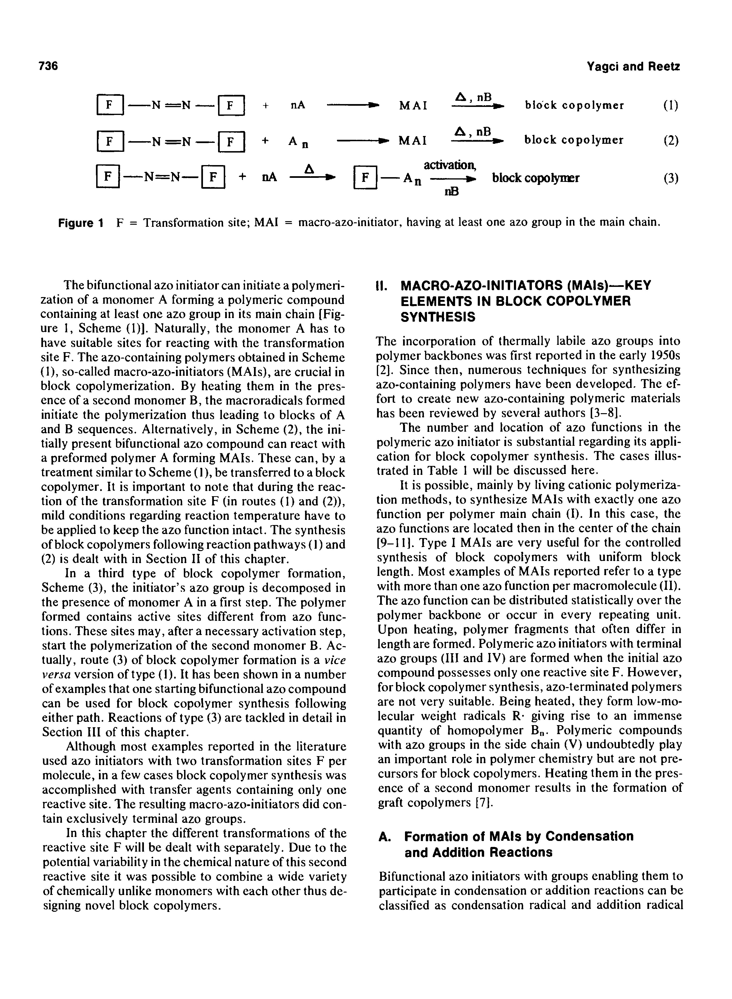 Figure 1 F = Transformation site MAI = macro-azo-initiator, having at least one azo group in the main chain.