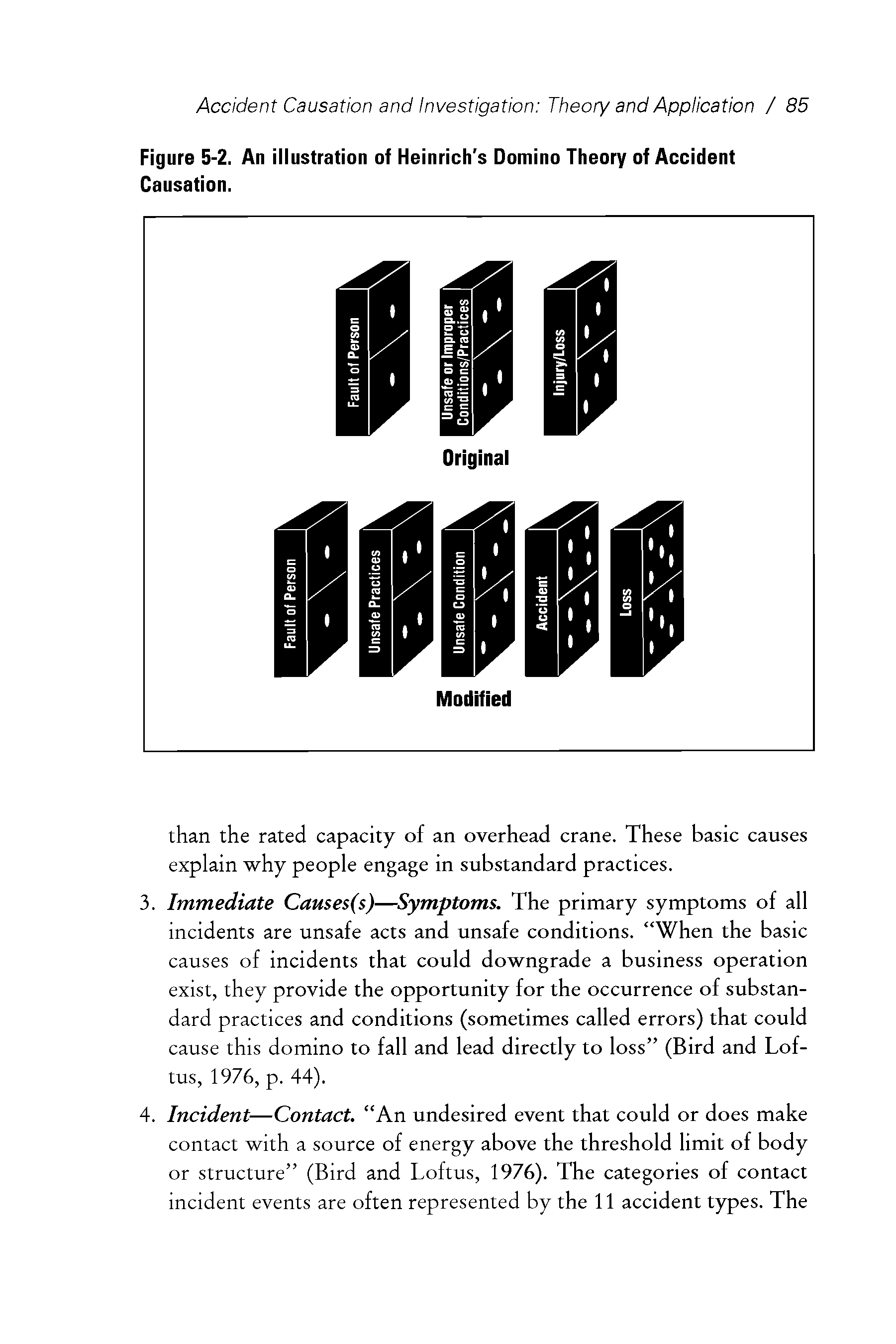 Figure 5-2. An illustration of Heinrich s Domino Theory of Accident Causation.