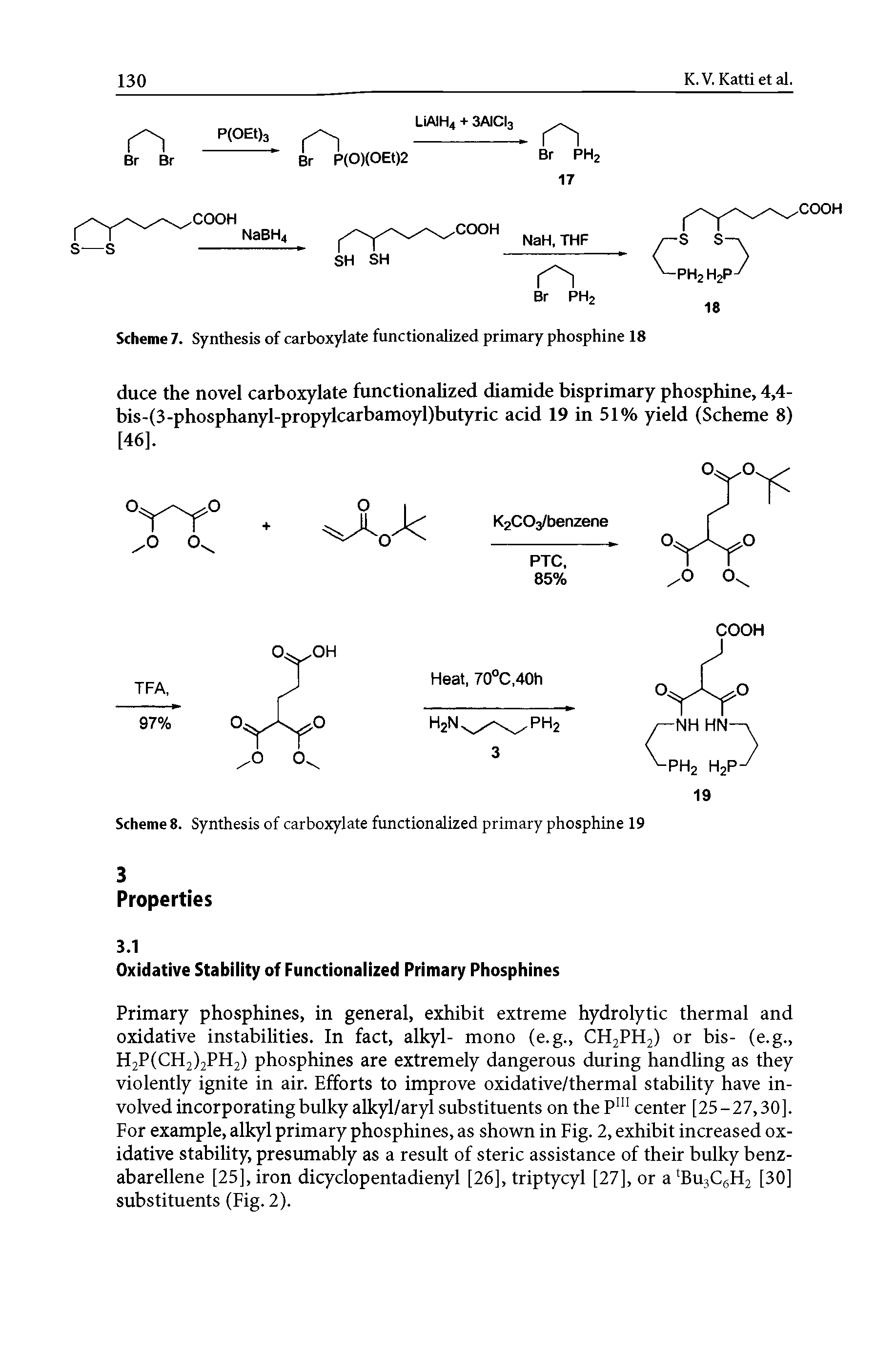 Scheme 7. Synthesis of carboxylate functionalized primary phosphine 18...