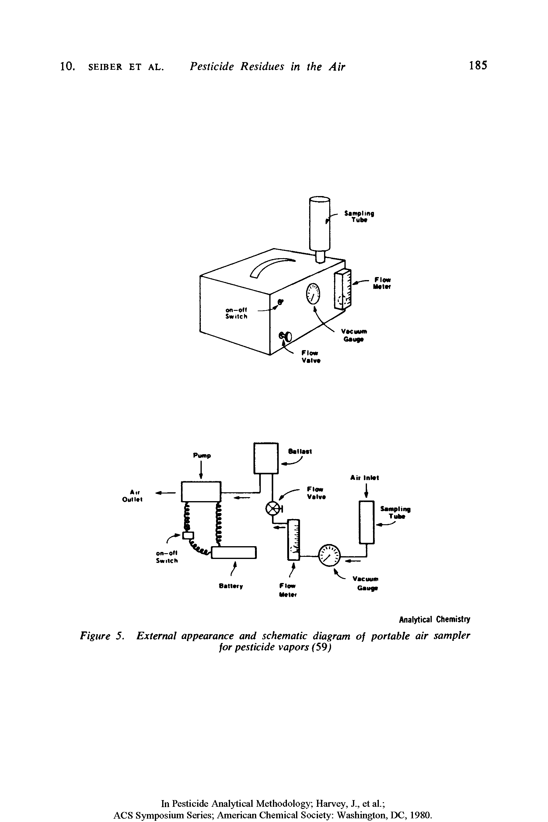 Figure 5. External appearance and schematic diagram of portable air sampler...