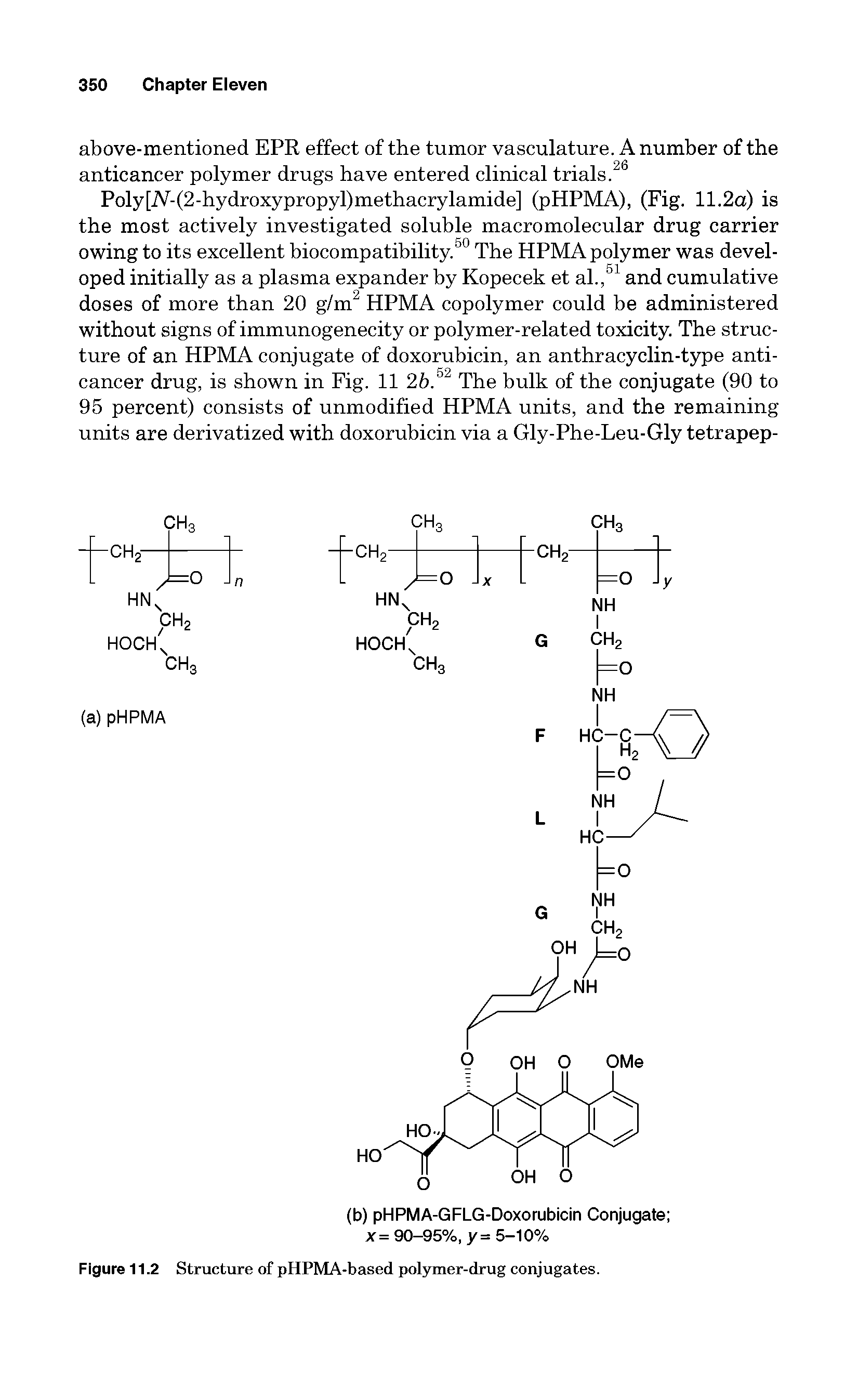 Figure 11.2 Structure of pHPMA-based polymer-drug conjugates.