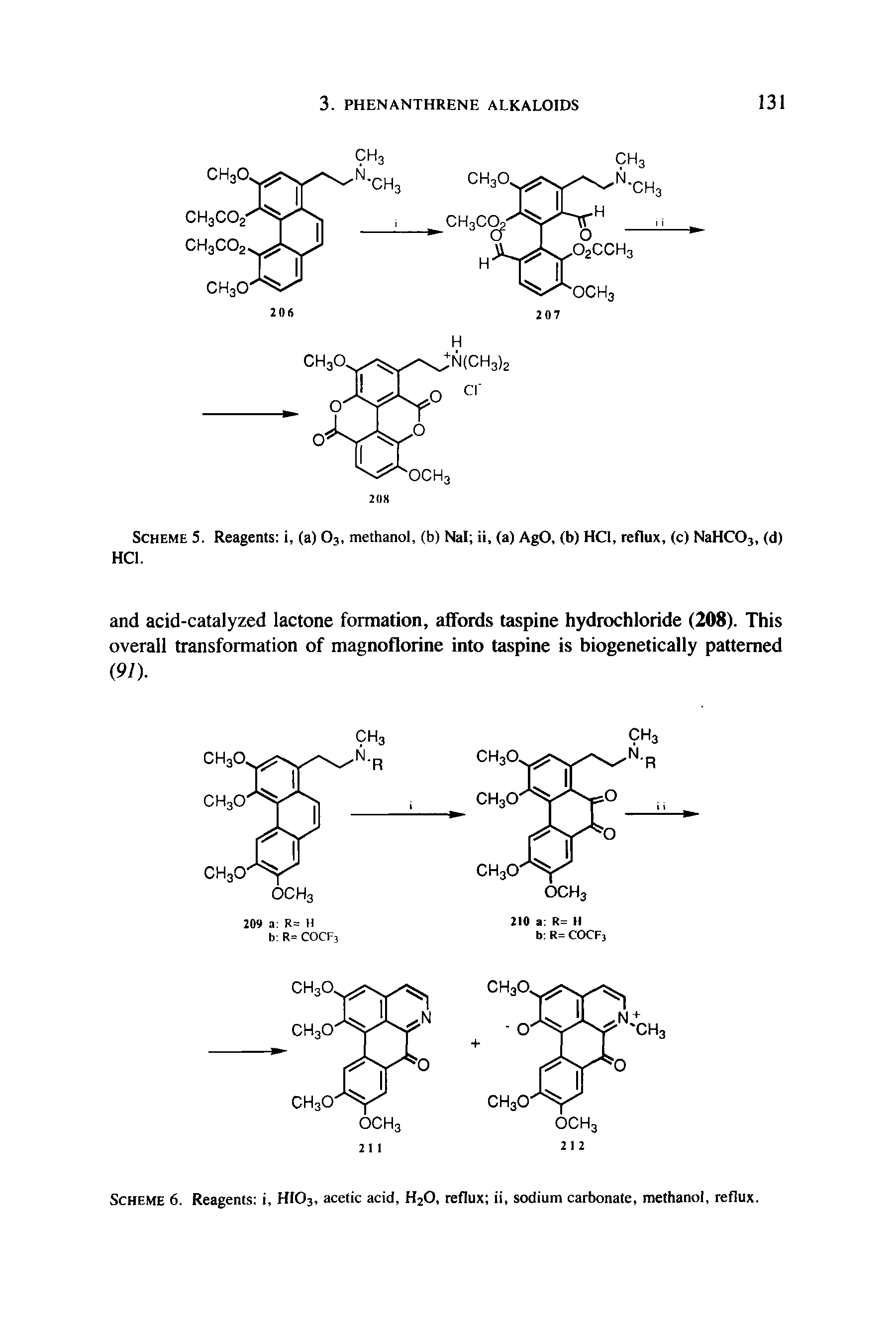 Scheme 6. Reagents i, HIOs, acetic acid, H2O, reflux ii, sodium carbonate, methanol, reflux.