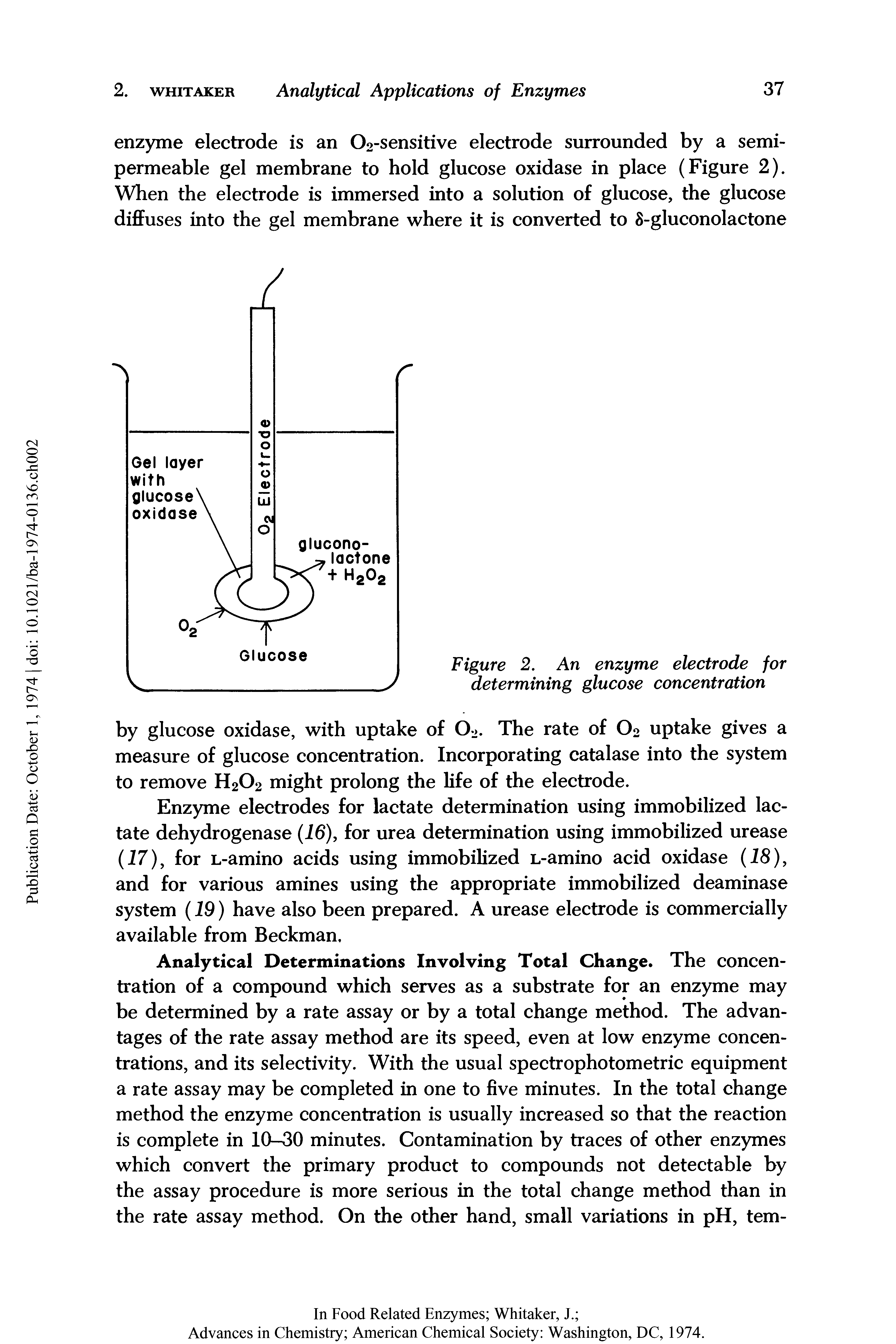 Figure 2. An enzyme electrode for determining glucose concentration...
