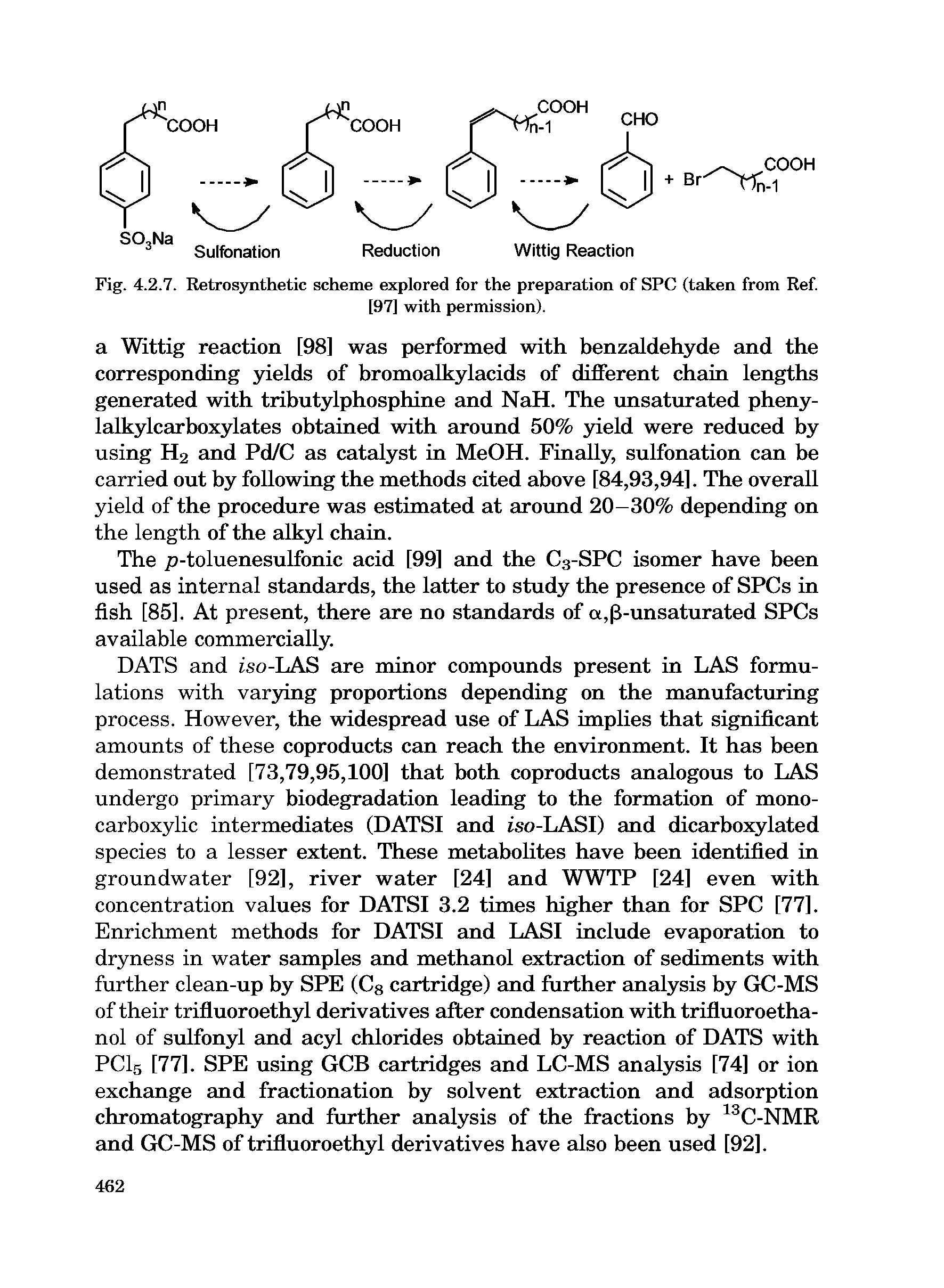 Fig. 4.2.7. Retrosynthetic scheme explored for the preparation of SPC (taken from Ref.
