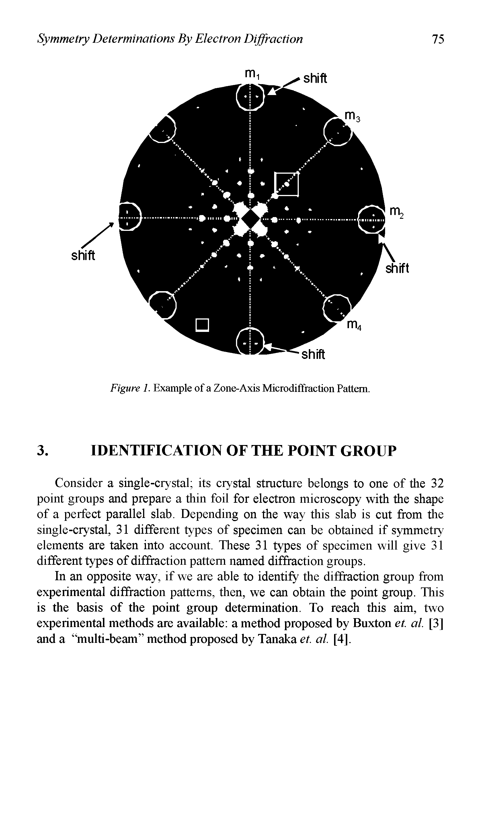 Figure 1. Example of a Zone-Axis Microdiffraction Pattern.