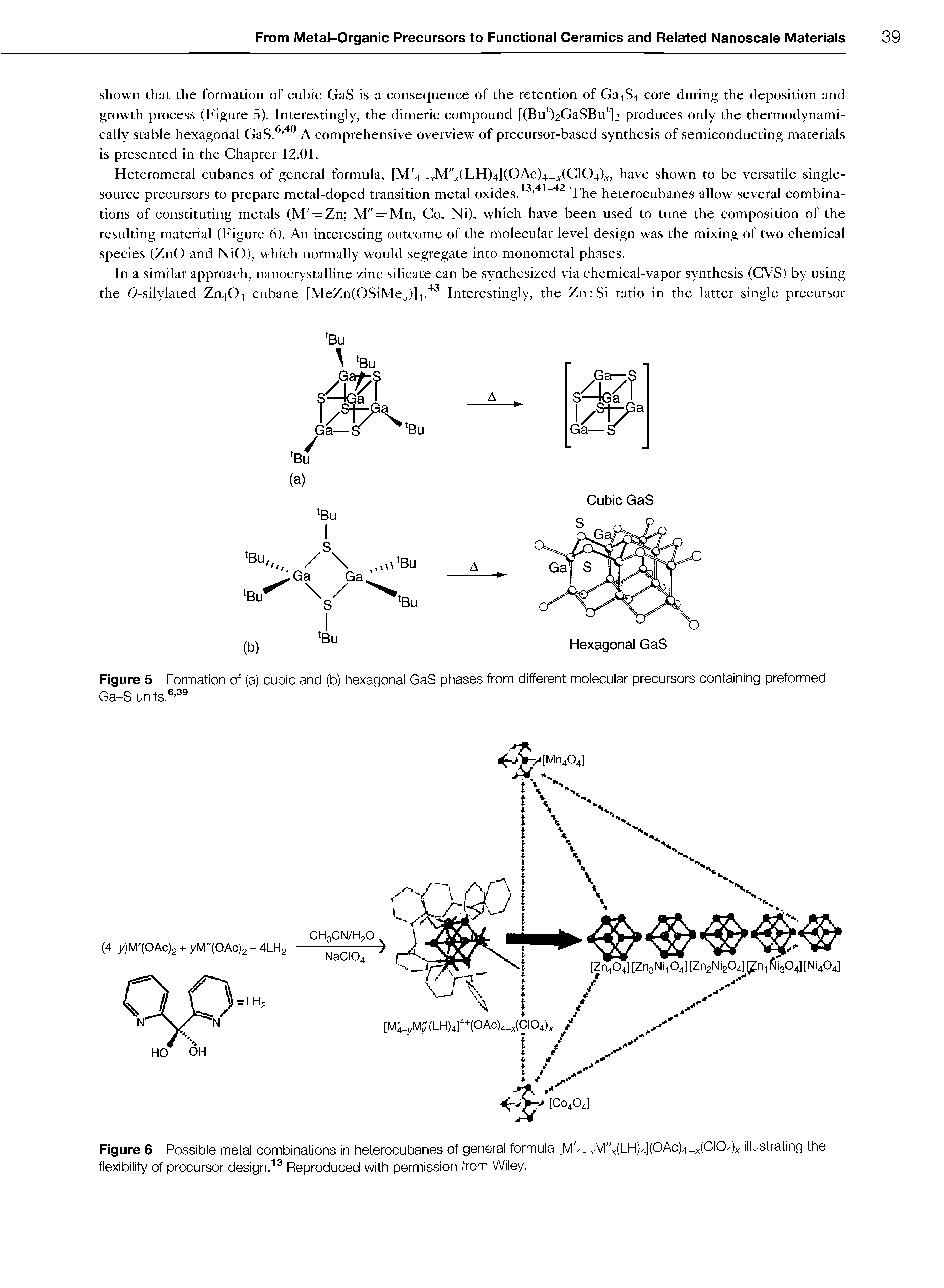 Figure 6 Possible metal combinations in heterocubanes of general formula [ flexibility of precursor design." Reproduced with permission from Wiley.