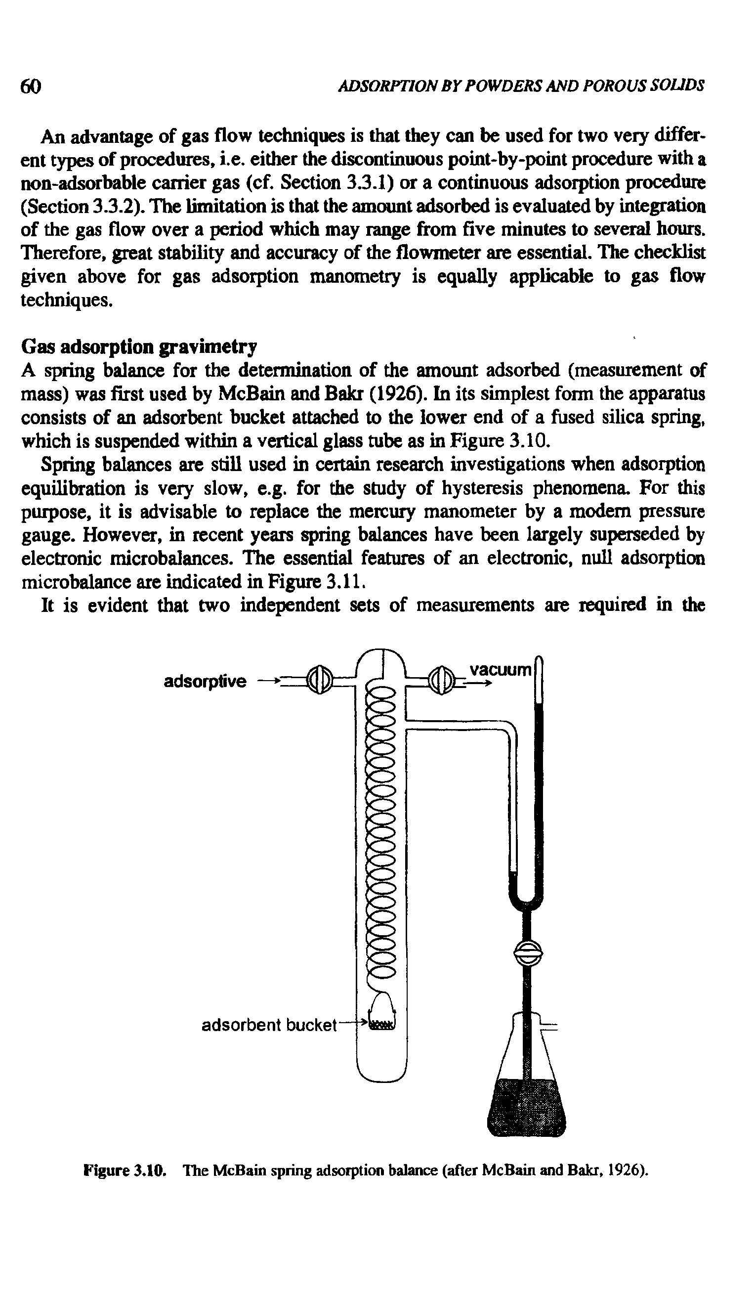 Figure 3.10. The McBain spring adsorption balance (after McBain and Bakr, 1926).