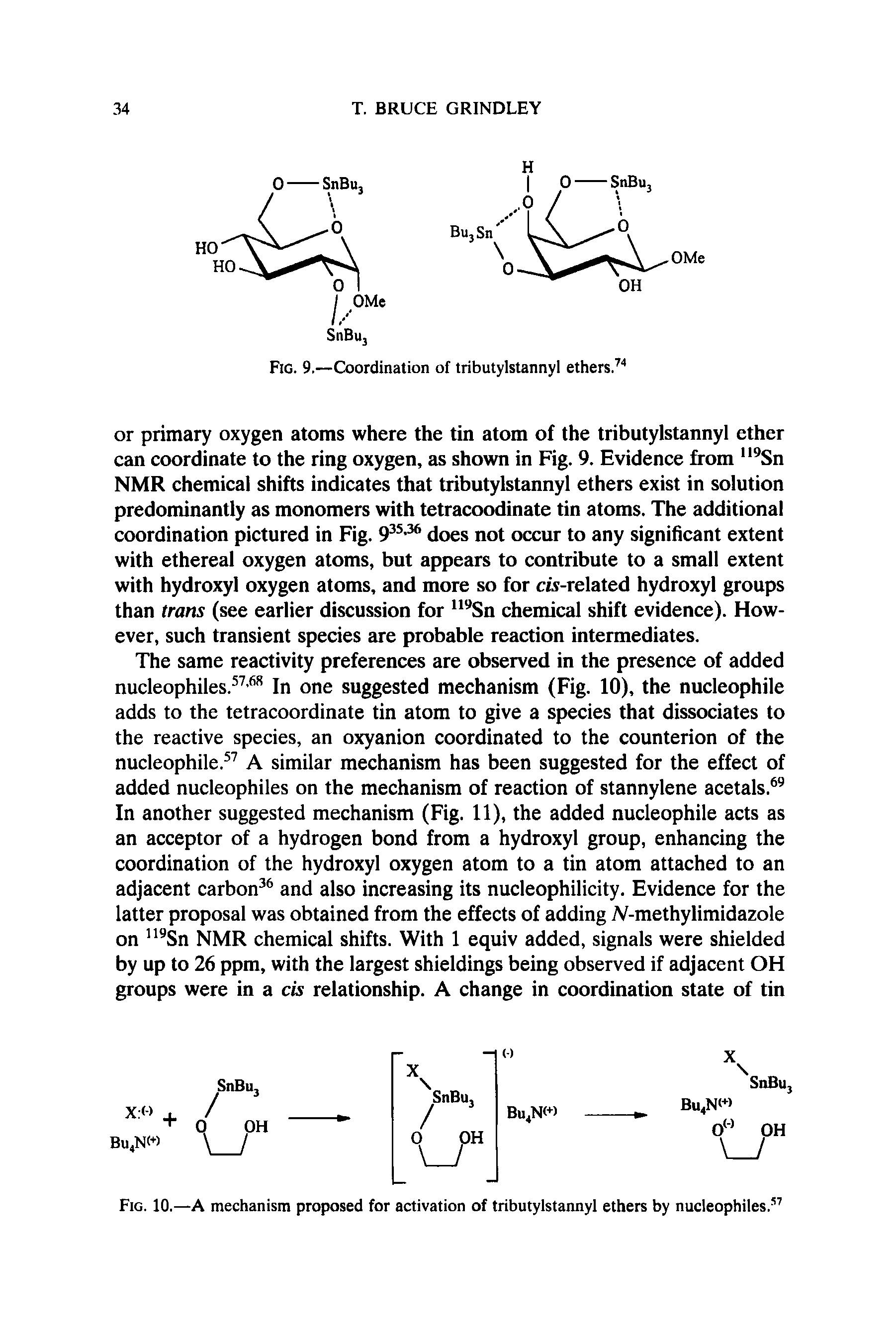 Fig. 10.—A mechanism proposed for activation of tributylstannyl ethers by nucleophiles.57...