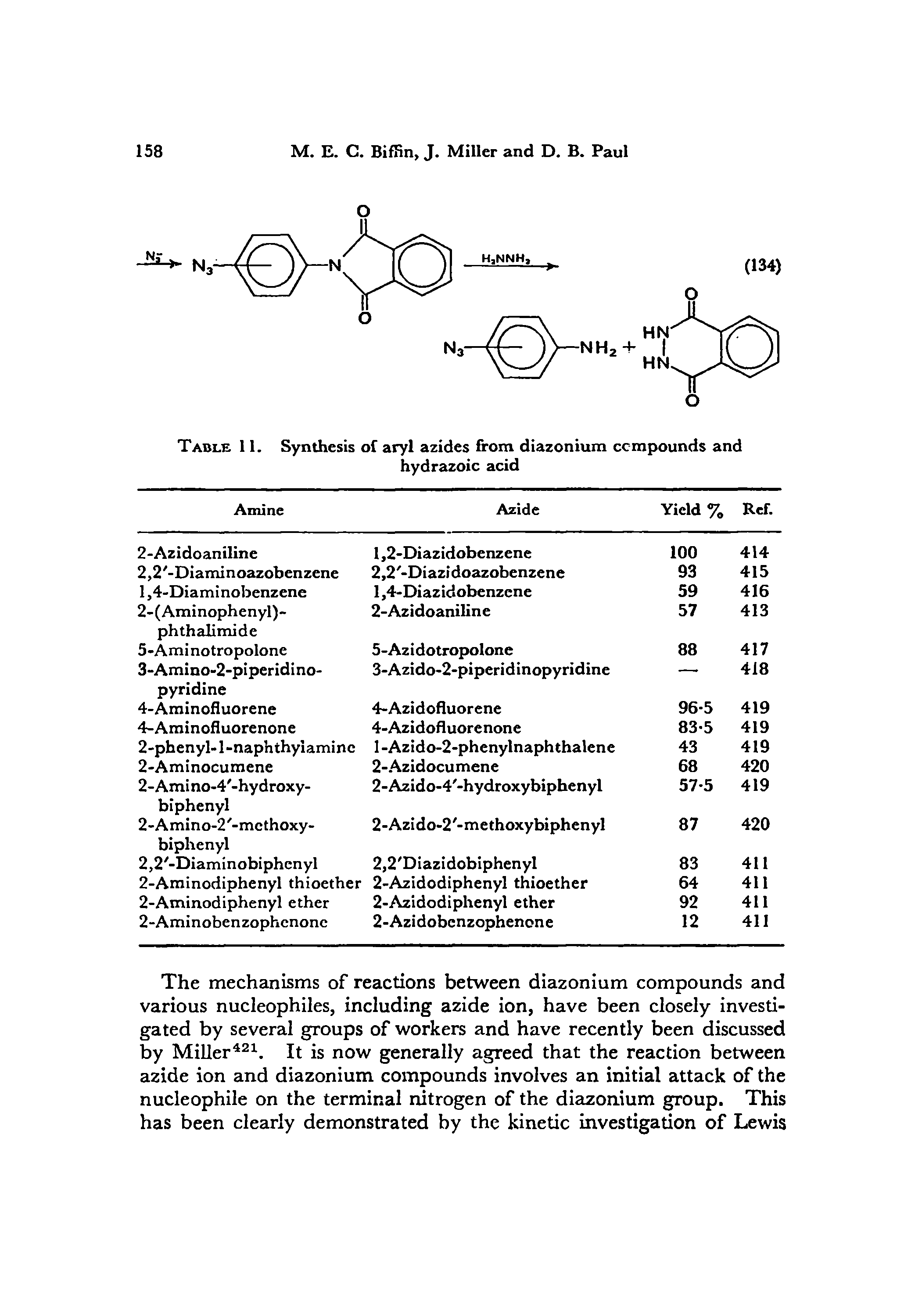 Table 11. Synthesis of aryl azides from diazonium compounds and...