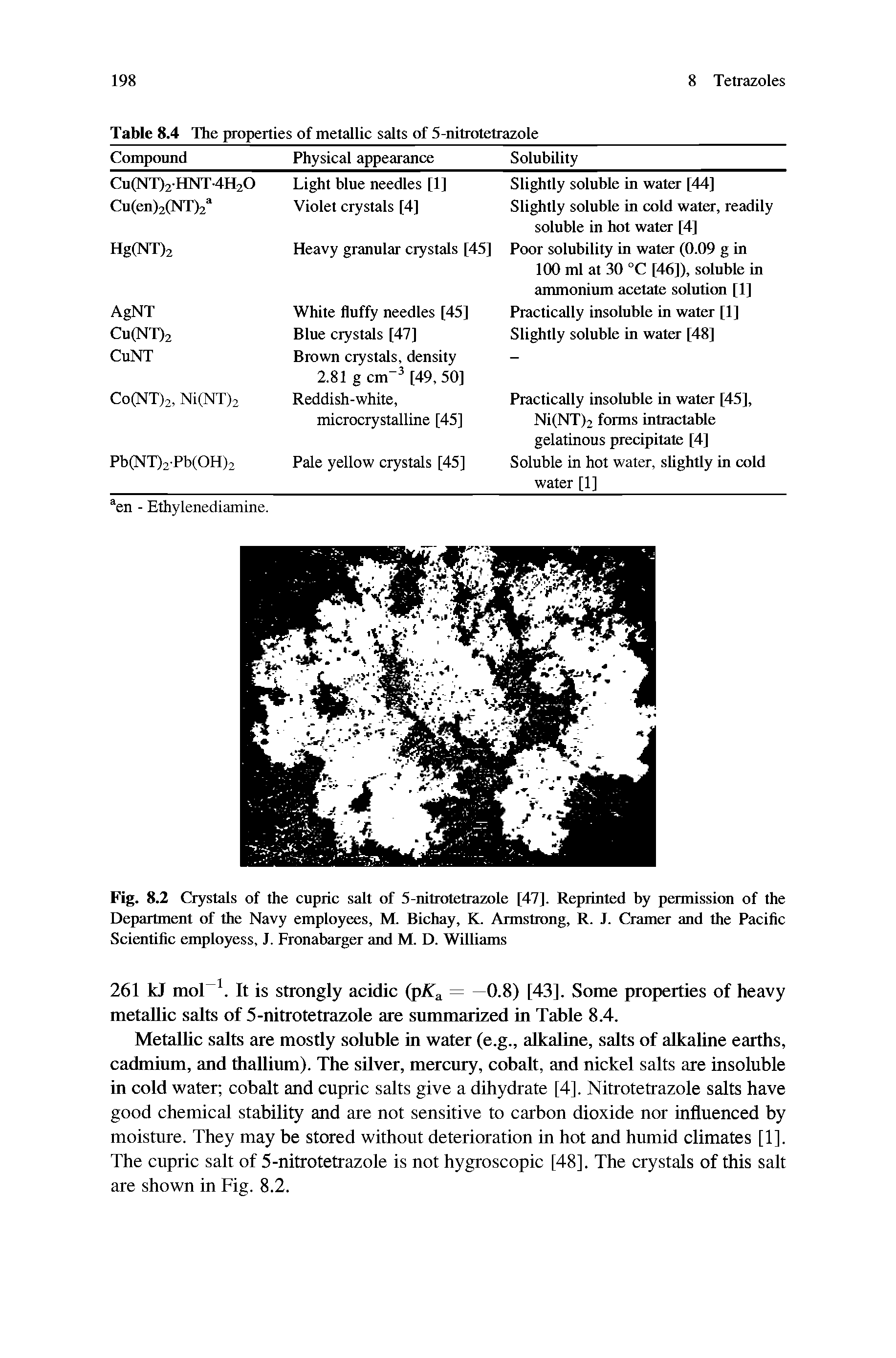 Fig. 8.2 Crystals of the cupric salt of 5-nitrotetrazole [47]. Reprinted by permission of the Department of the Navy employees, M. Bichay, K. Armstrong, R. J. Cramer and the Pacific Scientific employess, J. Fronabarger and M. D. Williams...