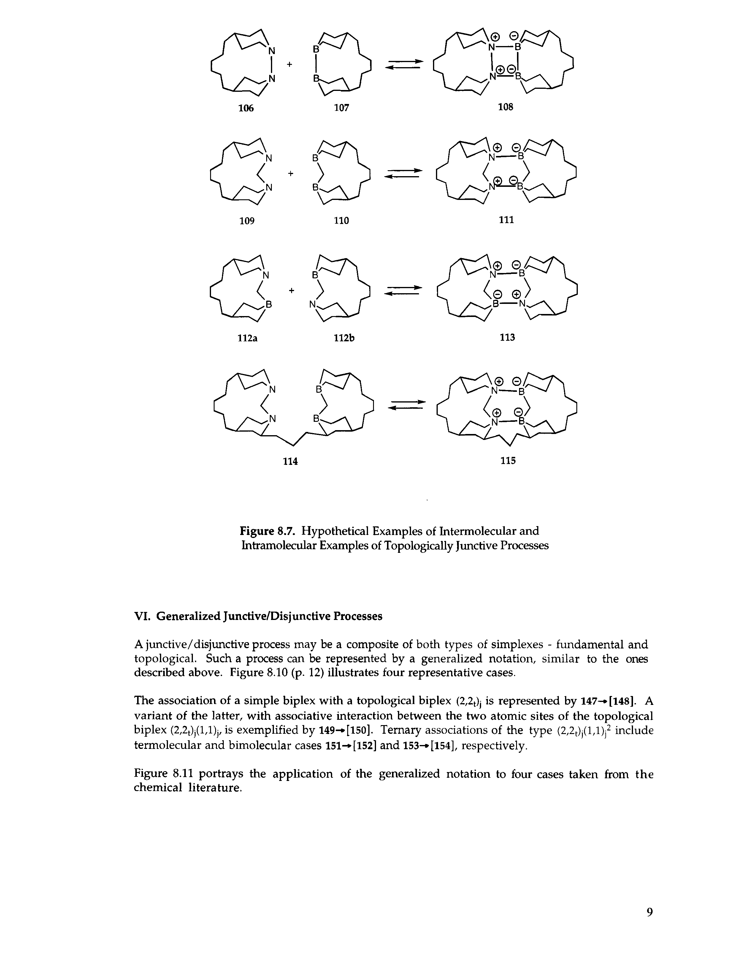 Figure 8.7. Hypothetical Examples of Intermolecular and Intramolecular Examples of Topologically Junctive Processes...