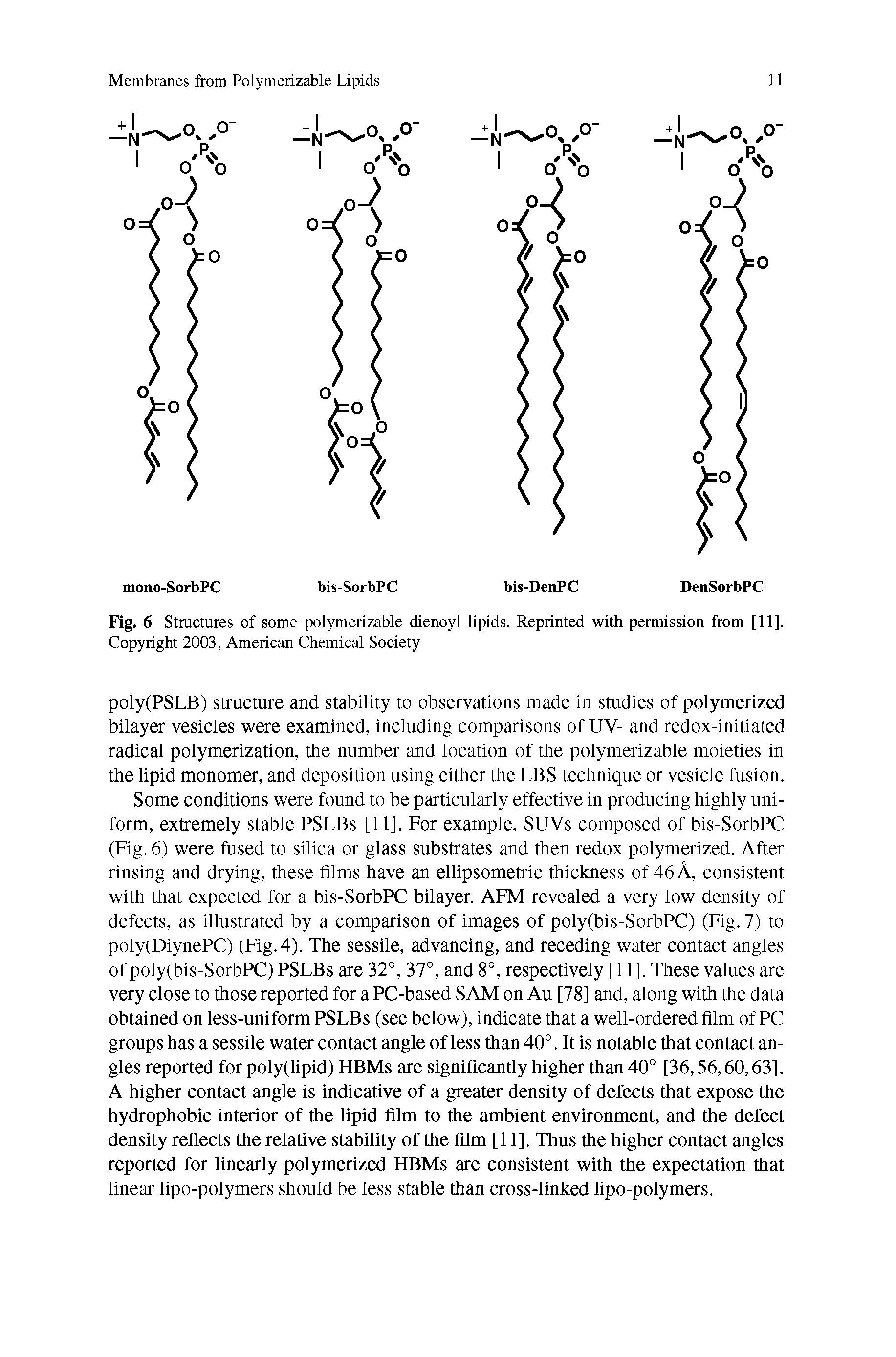 Fig. 6 Structures of some polymerizable dienoyl lipids. Reprinted with permission from [11]. Copyright 2003, American Chemical Society...
