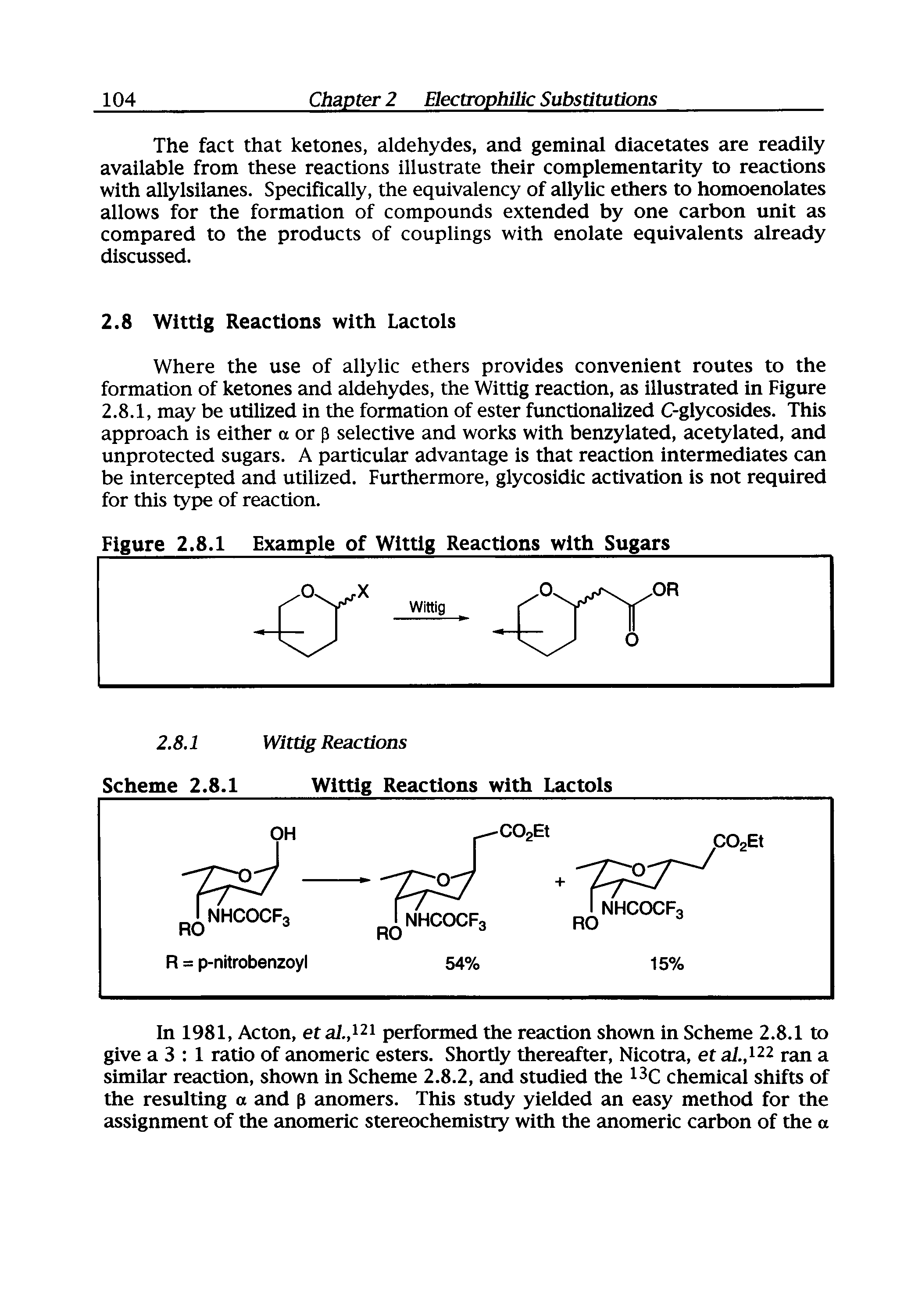 Figure 2.8.1 Example of Wittig Reactions with Sugars ...