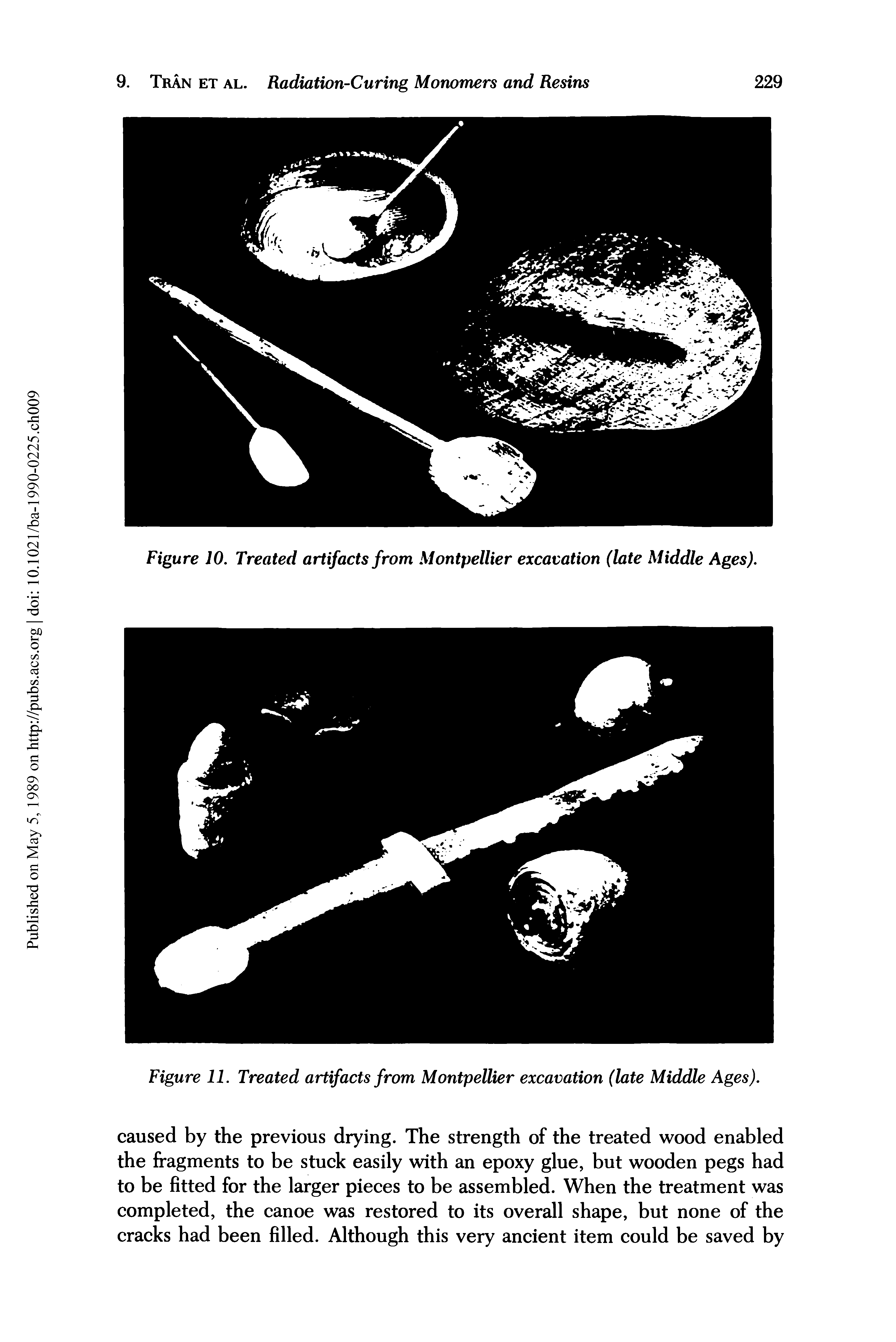 Figure 10. Treated artifacts from Montpellier excavation (late Middle Ages).