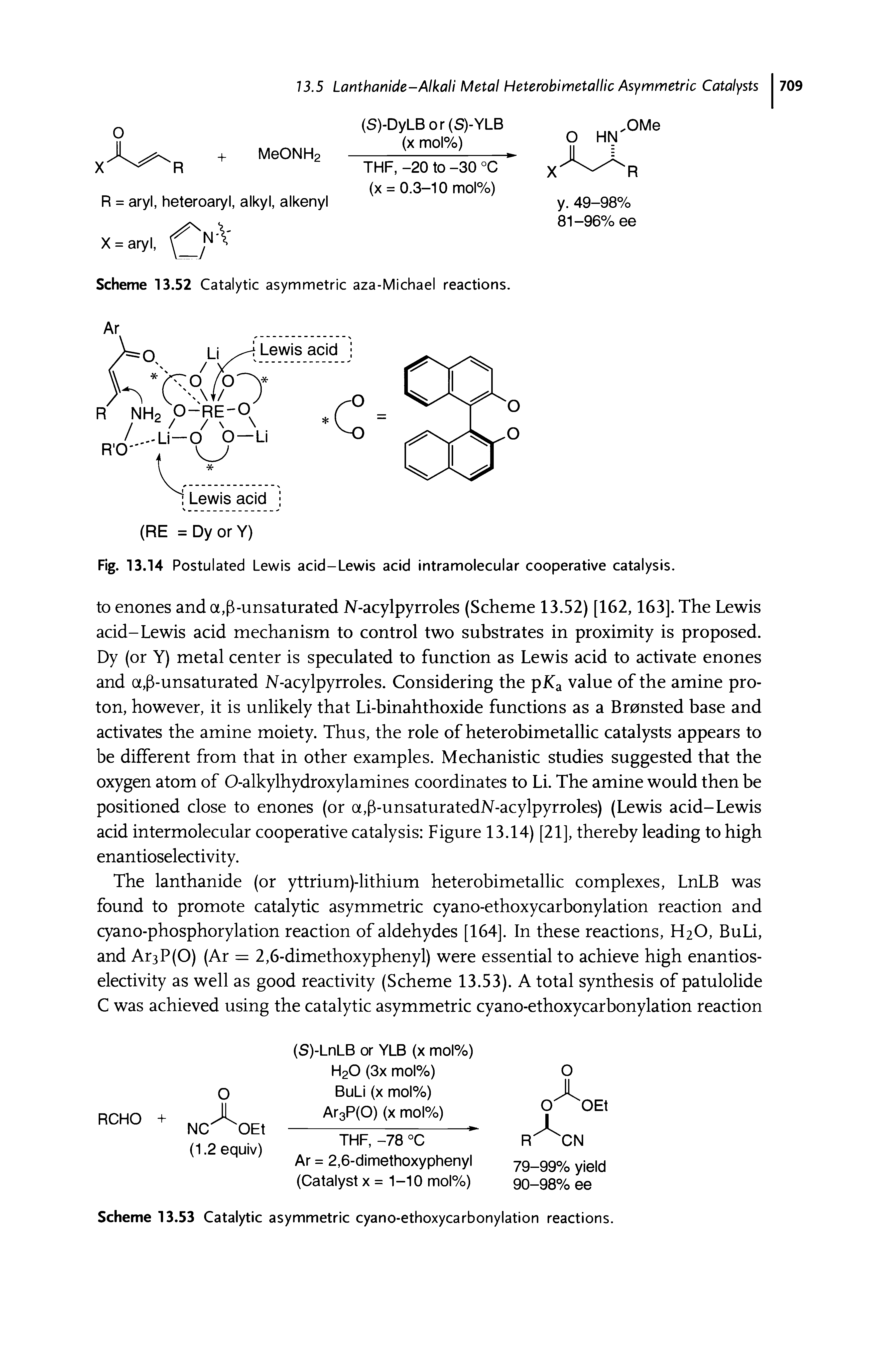 Fig. 13.14 Postulated Lewis acid-Lewis acid intramolecular cooperative catalysis.