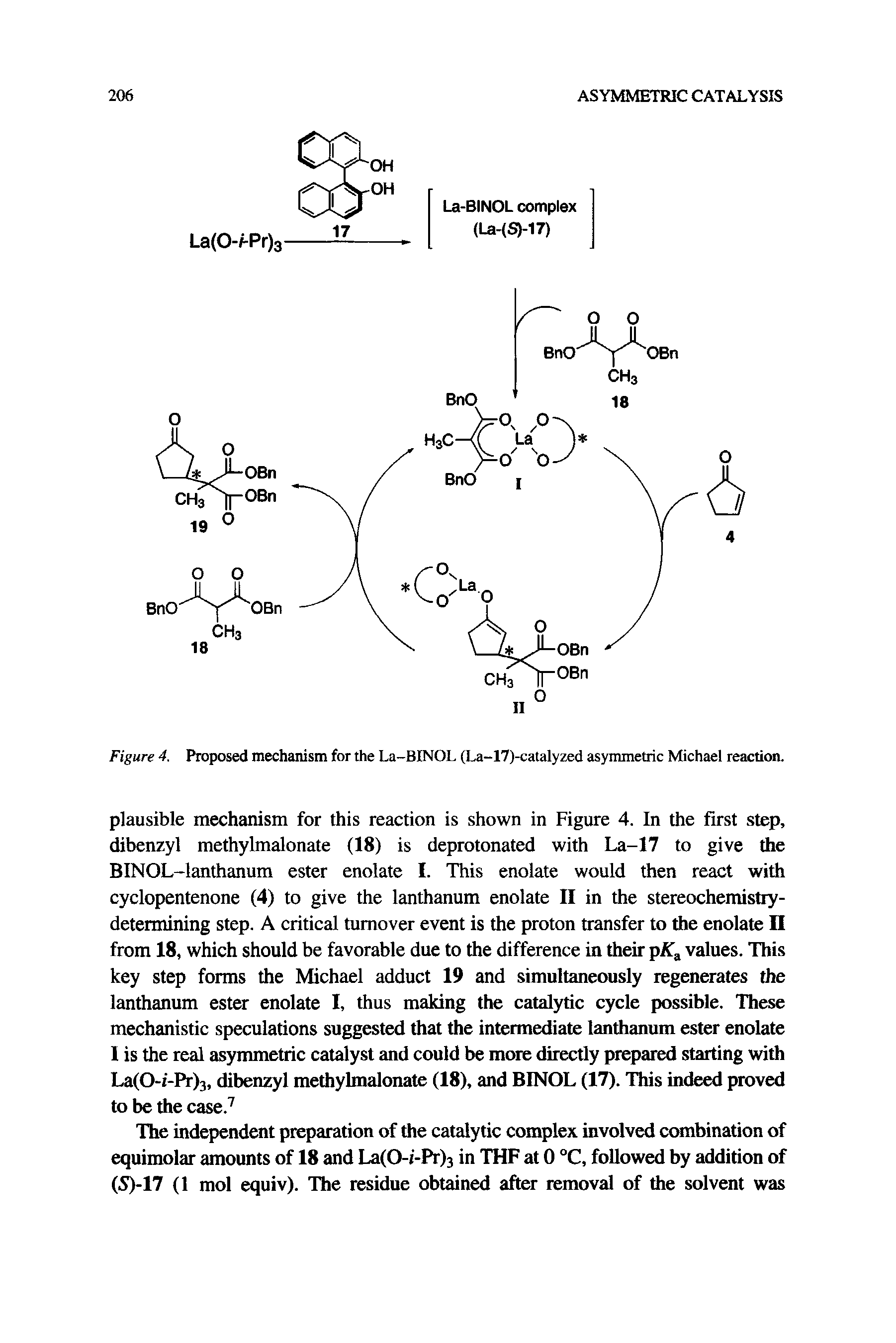 Figure 4. Proposed mechanism for the La-BINOL (La-17)-catalyzed asymmetric Michael reaction.