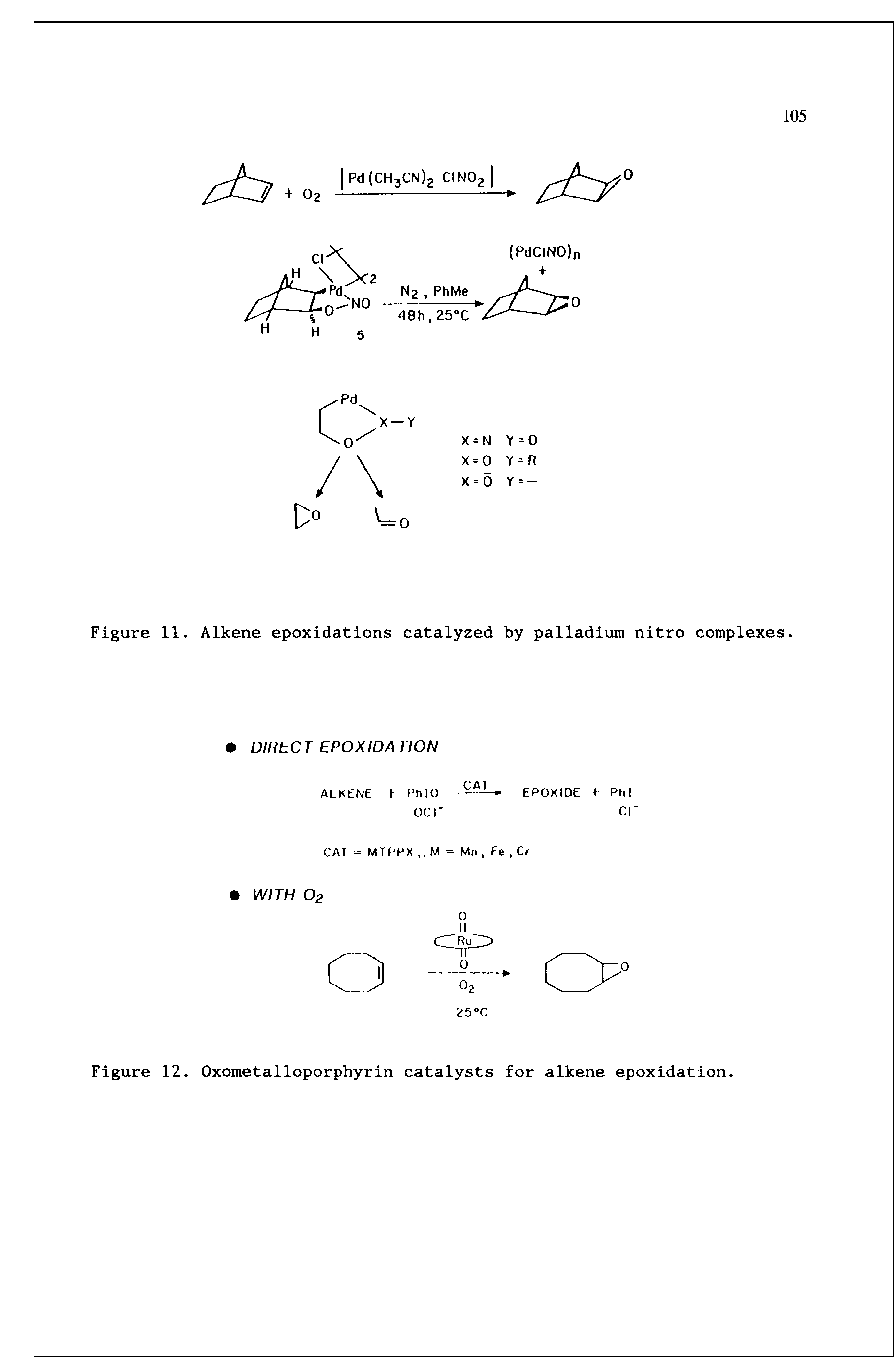 Figure 11. Alkene epoxidations catalyzed by palladium nitro complexes.