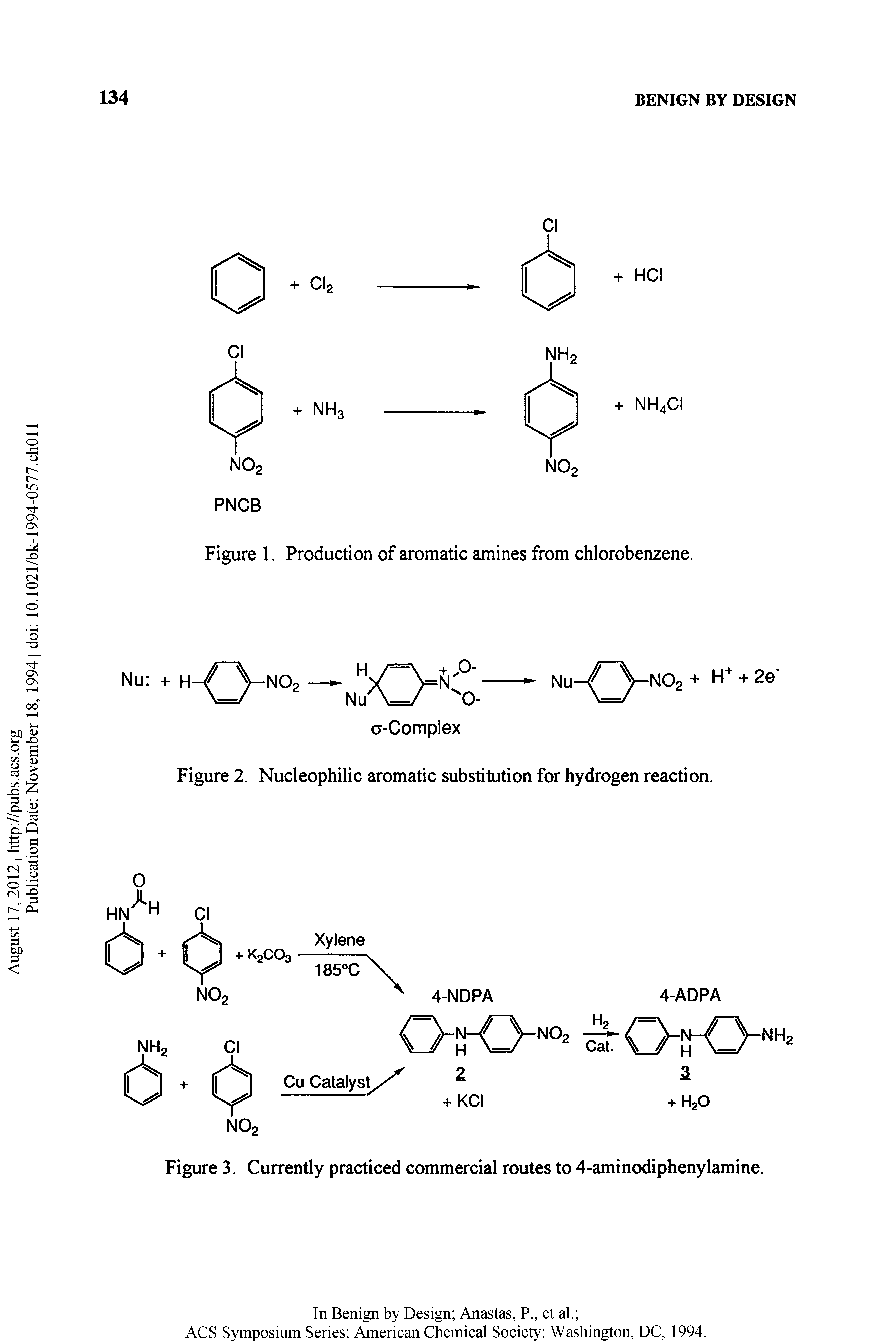 Figure 2. Nucleophilic aromatic substitution for hydrogen reaction.