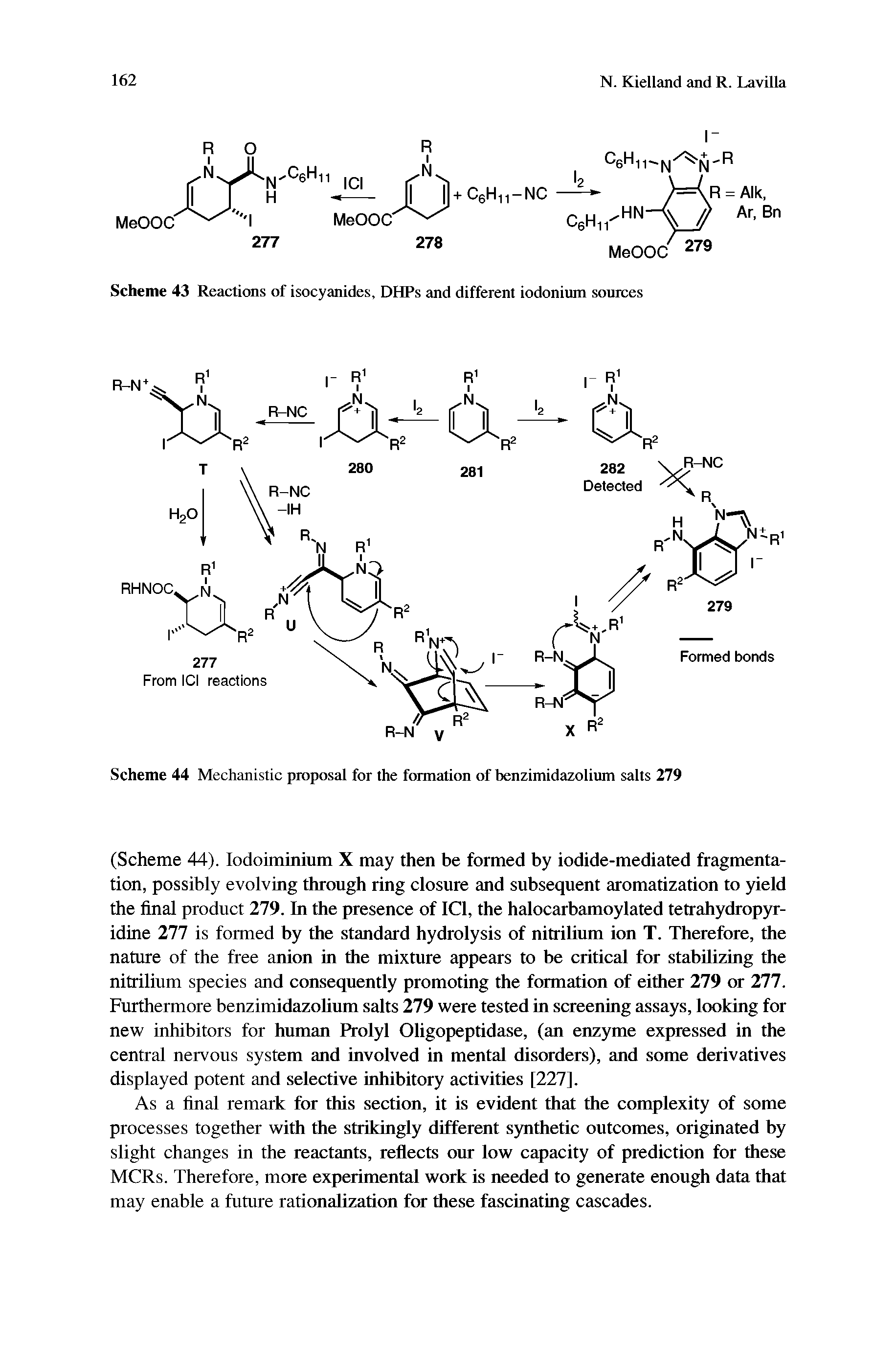 Scheme 43 Reactions of isocyanides, DHPs and different iodonium sources...