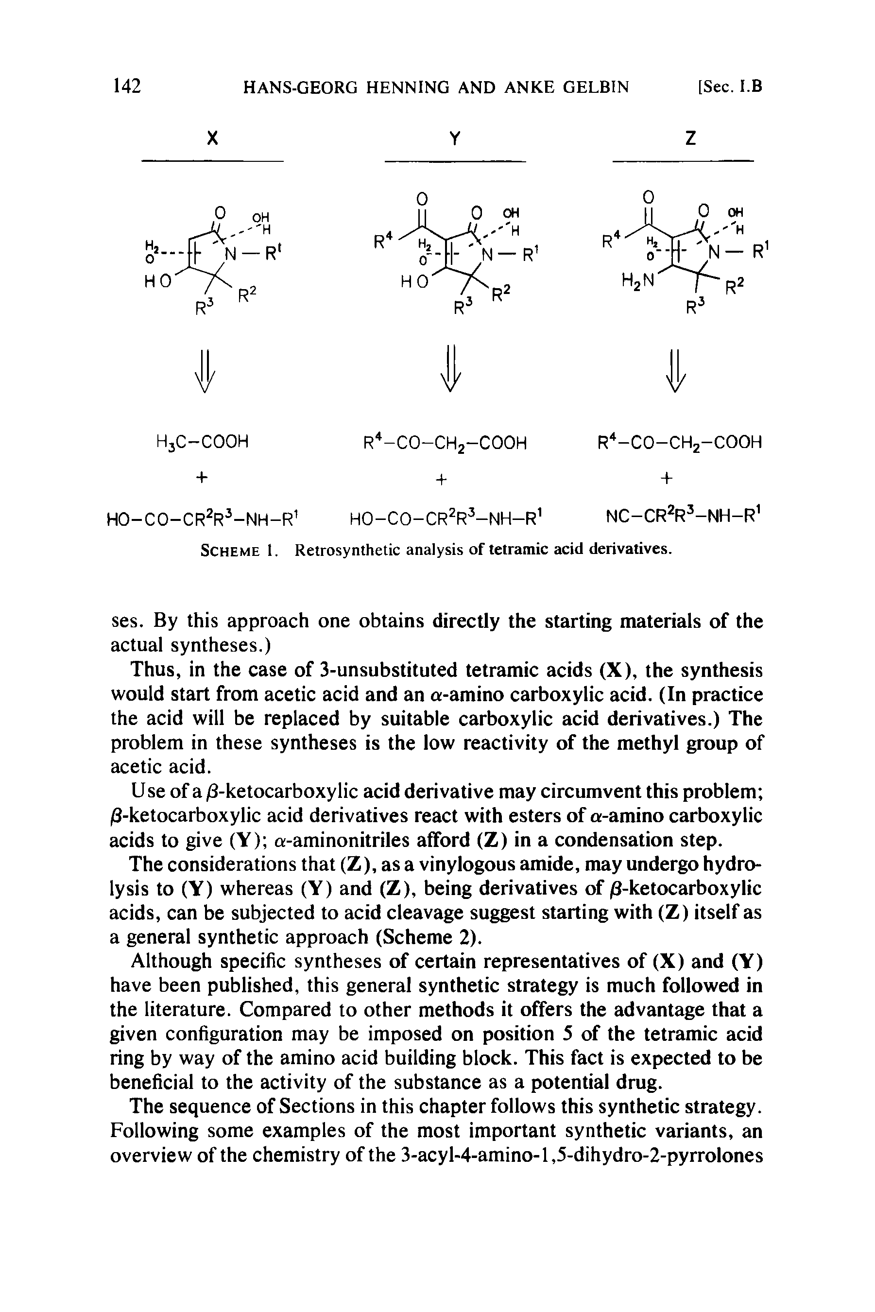 Scheme 1. Retrosynthetic analysis of tetramic acid derivatives.