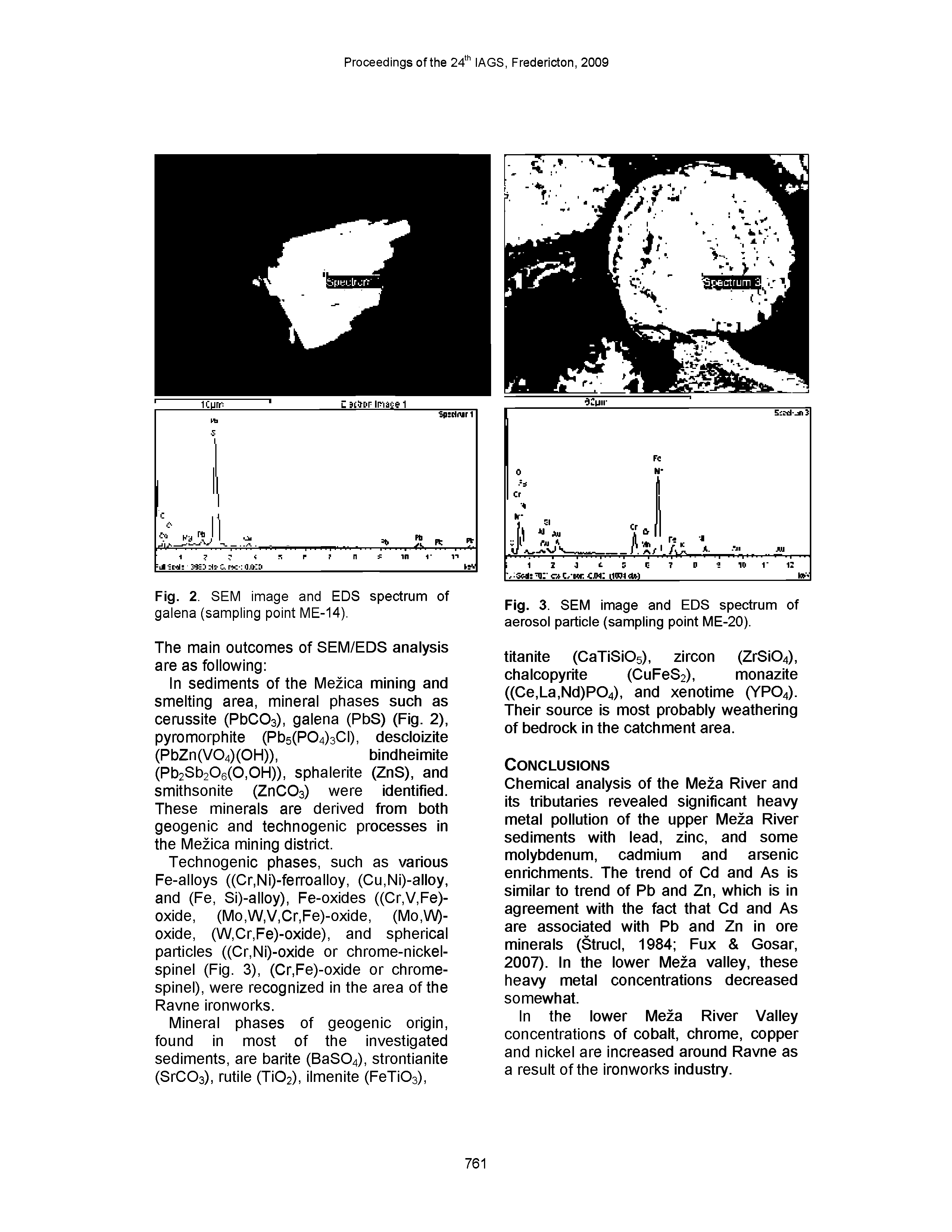 Fig. 3. SEM image and EDS spectrum of aerosol particle (sampling point ME-20).