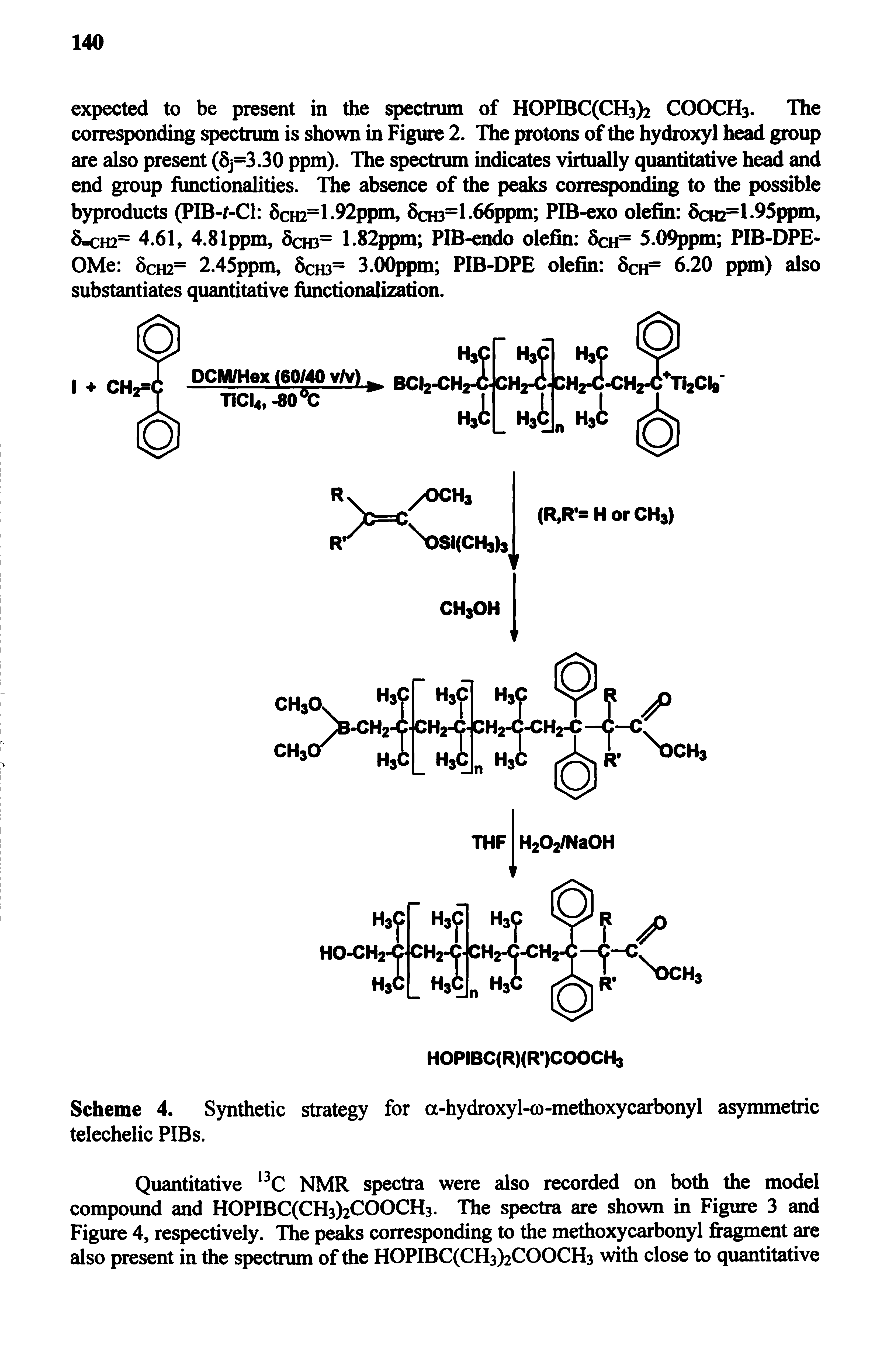 Scheme 4. Synthetic strategy for a-hydroxyl-o)-methoxycarbonyl asymmetric telechelic PIBs.