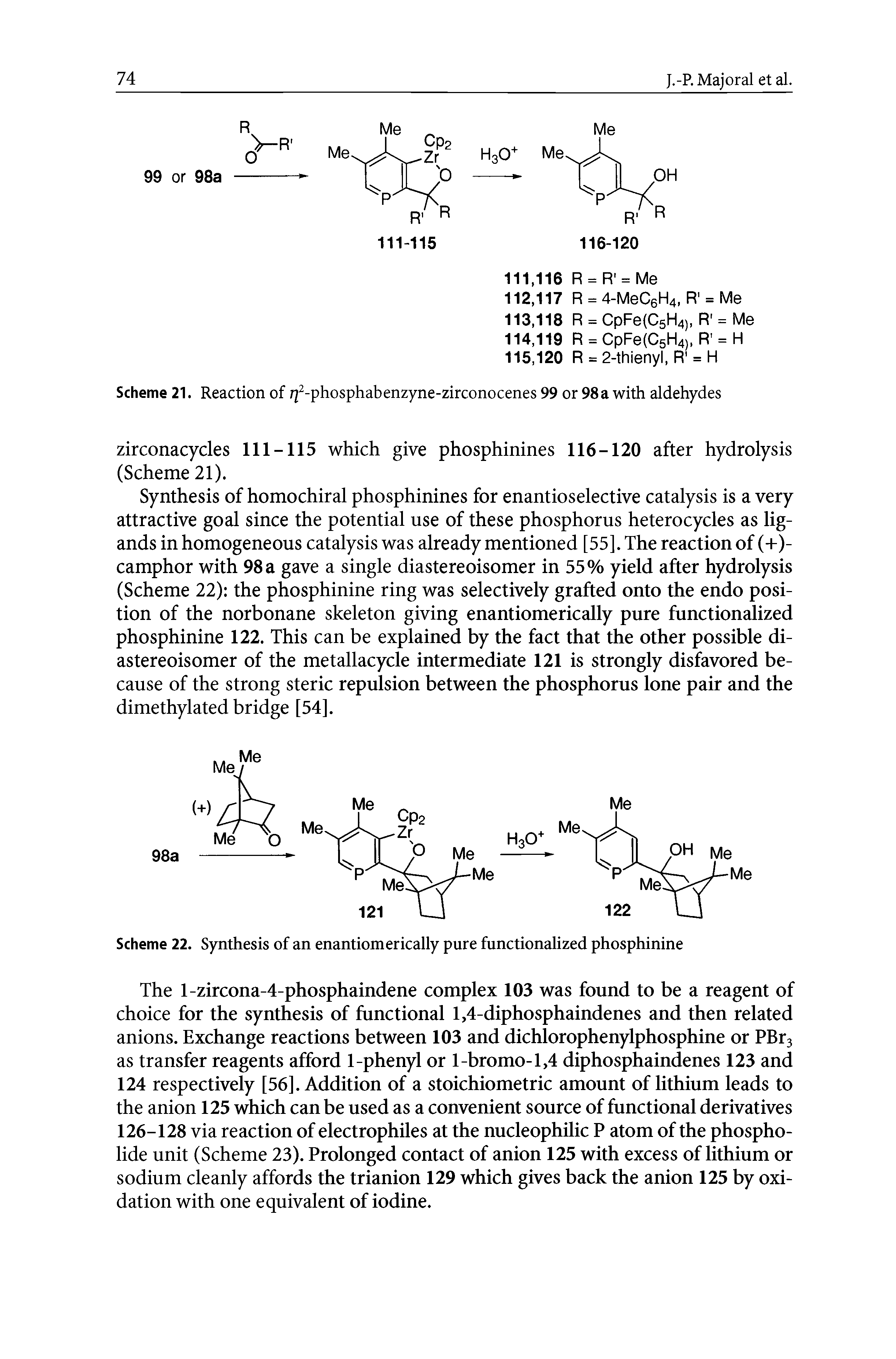 Scheme 22. Synthesis of an enantiomerically pure functionalized phosphinine...