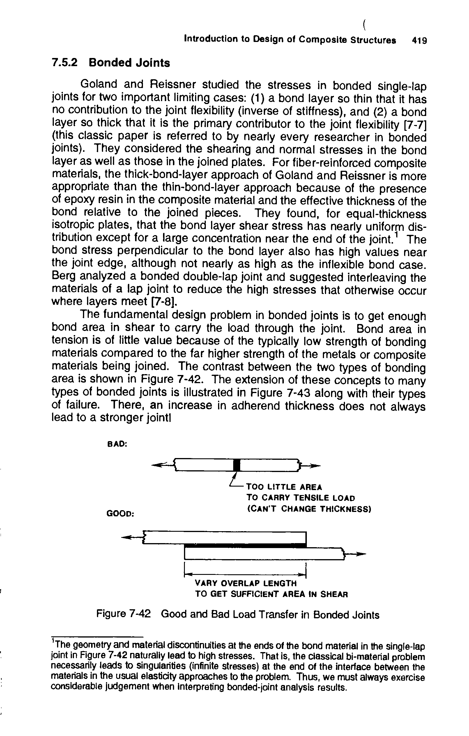 Figure 7-42 Good and Bad Load Transfer in Bonded Joints...