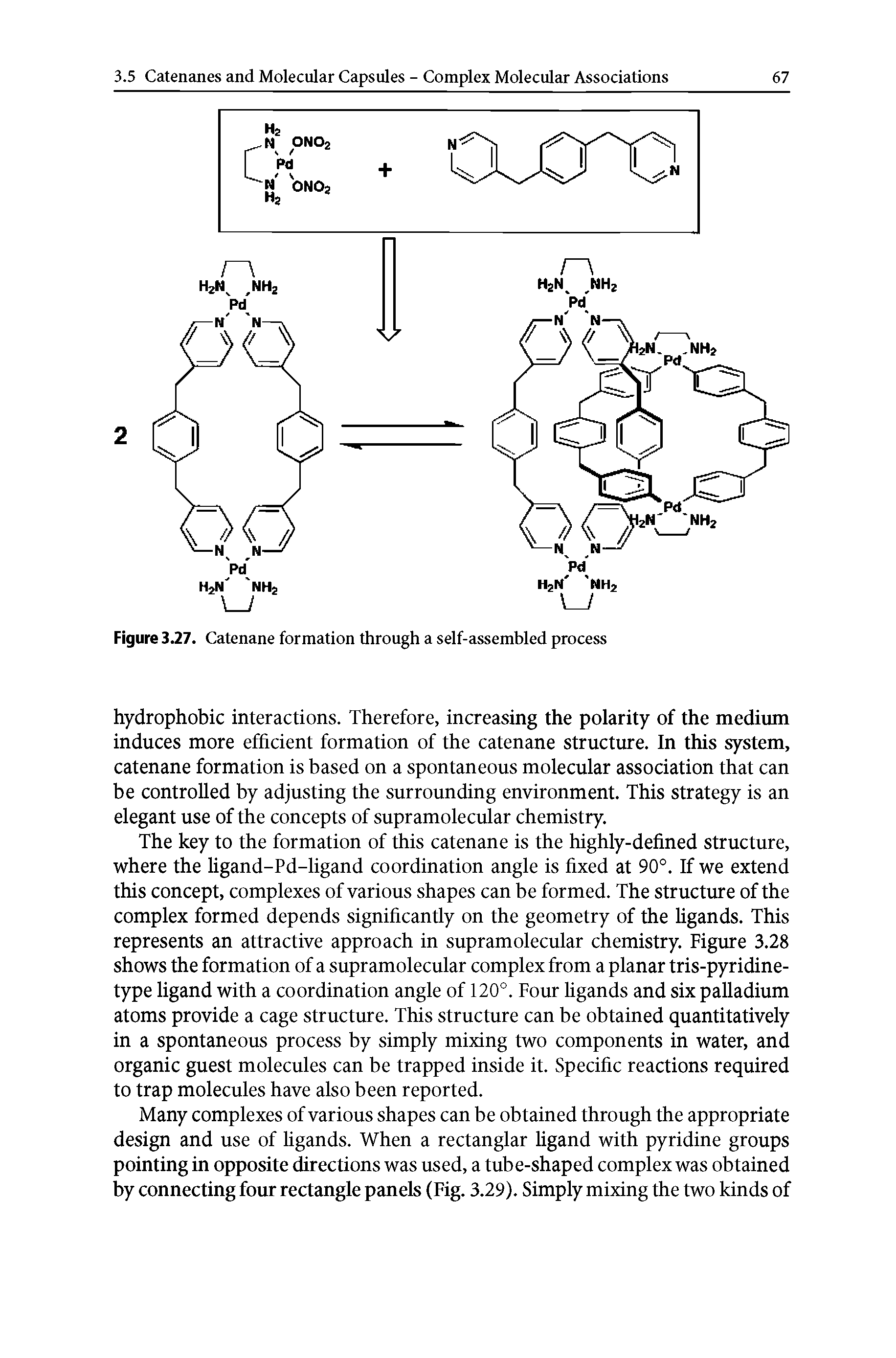 Figure 3.27. Catenane formation through a self-assembled process...