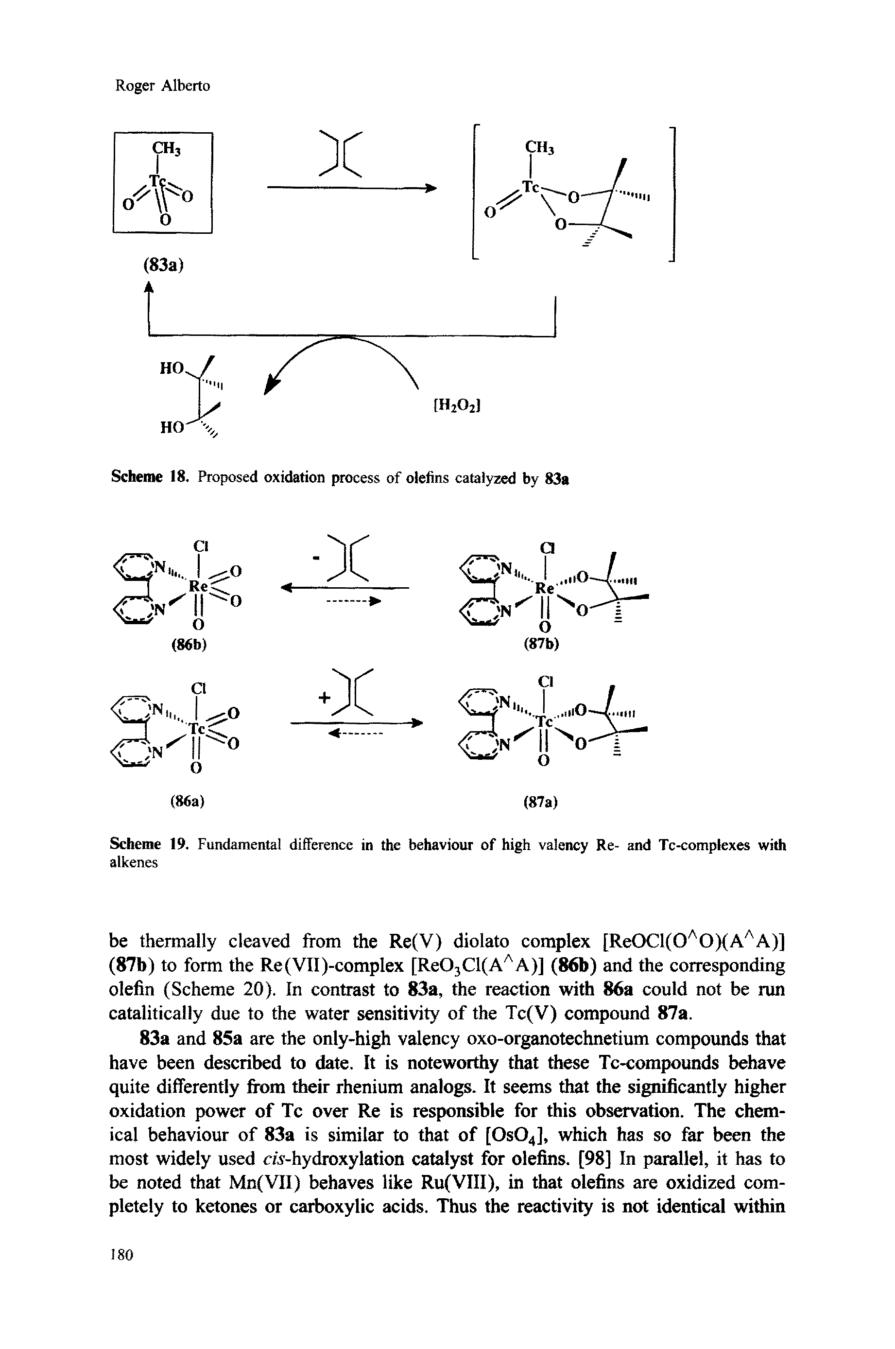 Scheme 18. Proposed oxidation process of olefins catalyzed by 83a...