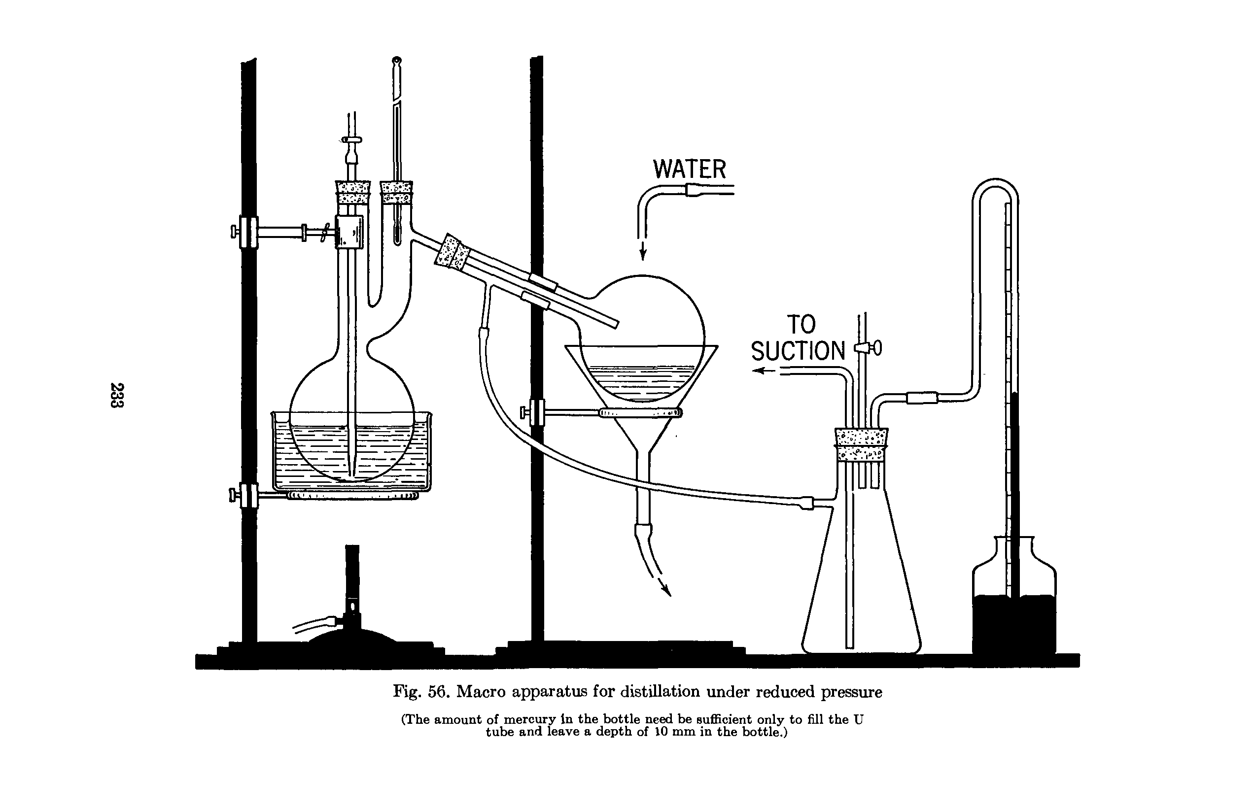 Fig. 56. Macro apparatus for distillation under reduced pressure...