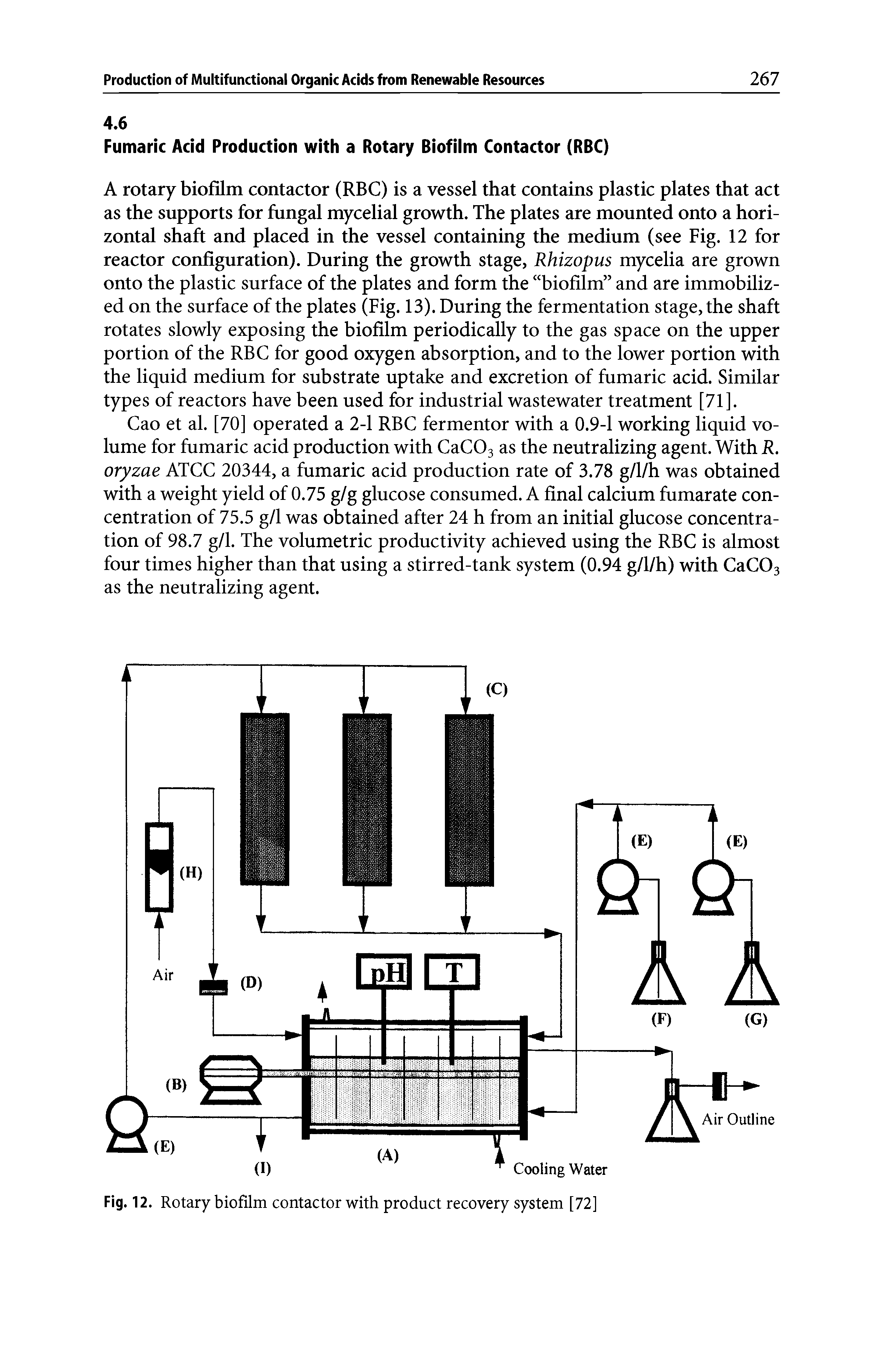 Fig. 12. Rotary biofilm contactor with product recovery system [72]...