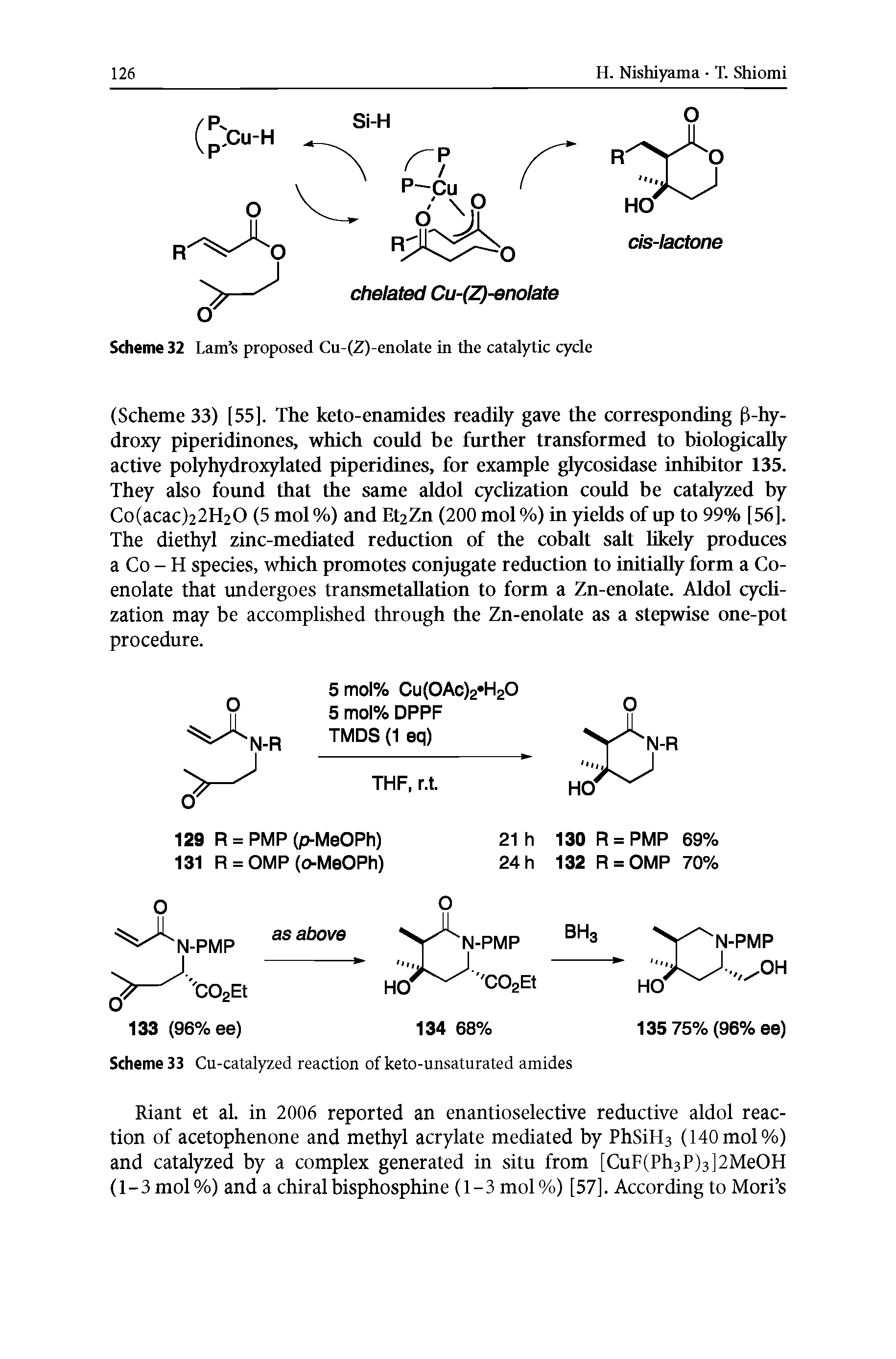 Scheme 33 Cu-catalyzed reaction of keto-unsaturated amides...