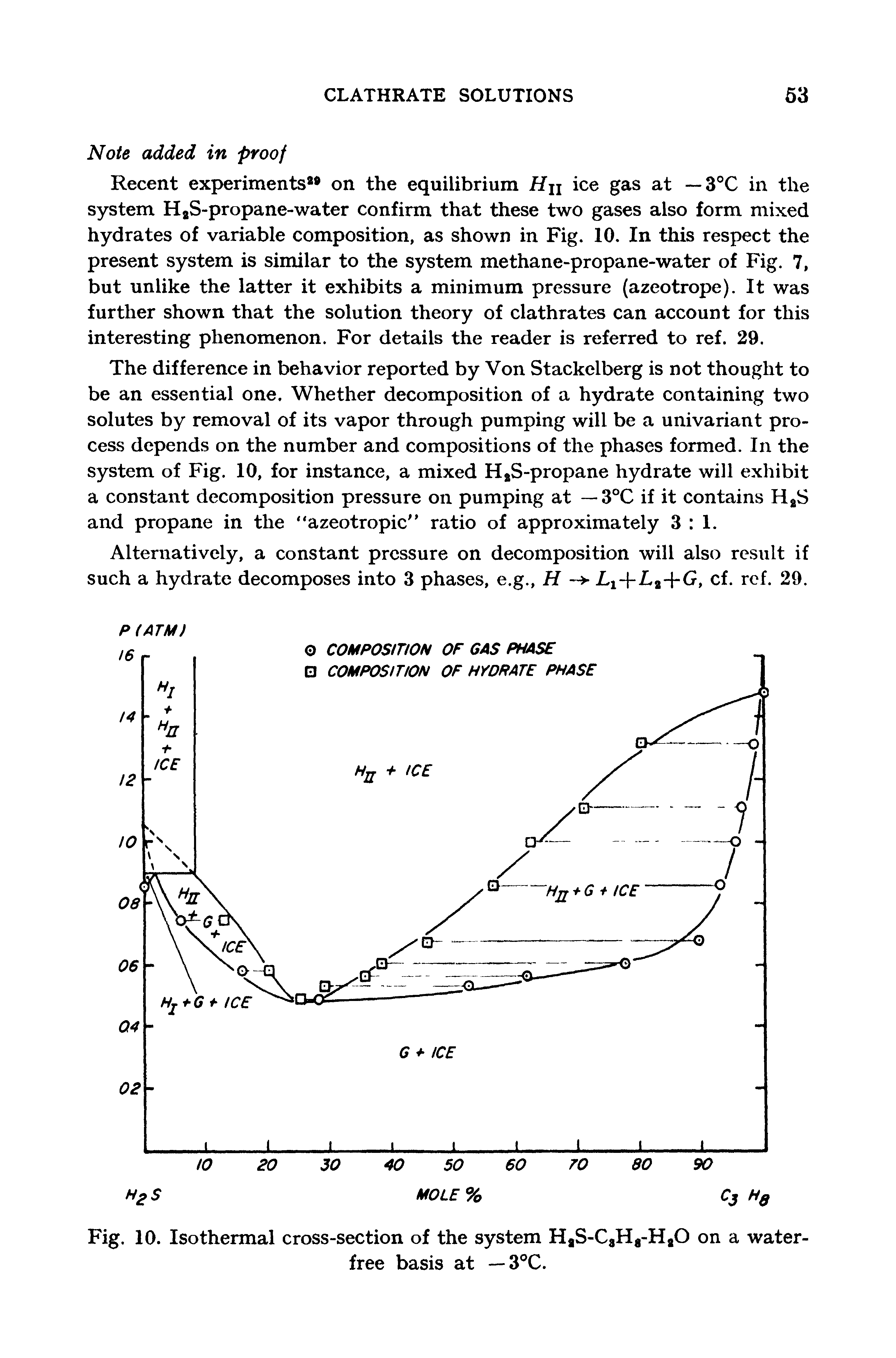 Fig. 10. Isothermal cross-section of the system HaS-CaHg-HaO on a water-free basis at — 3°C.