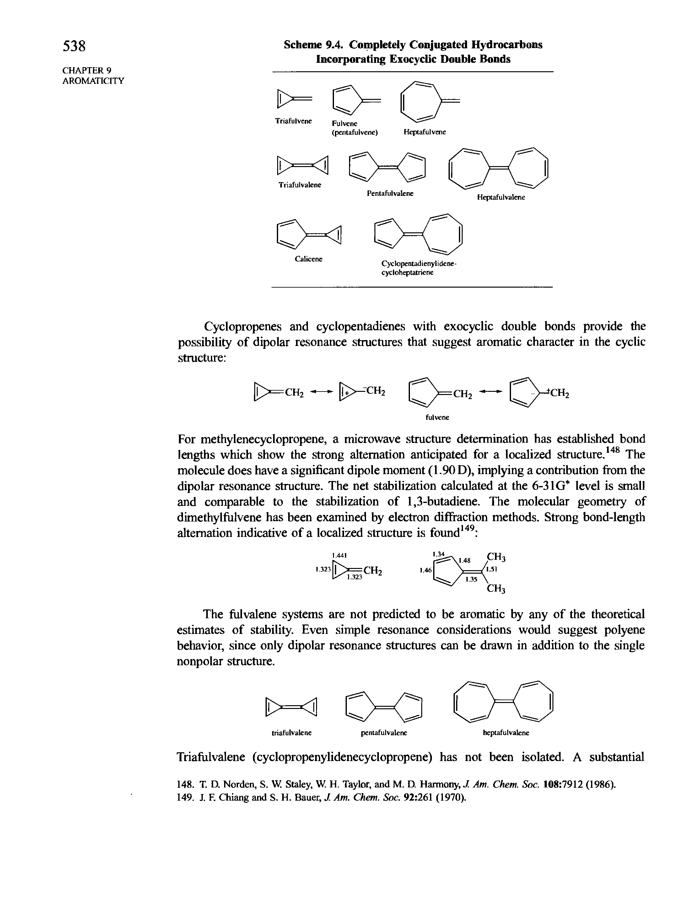 Scheme 9.4. Completely Conjugated Hydrocarbons Incorporating Exocyclic Double Bonds...