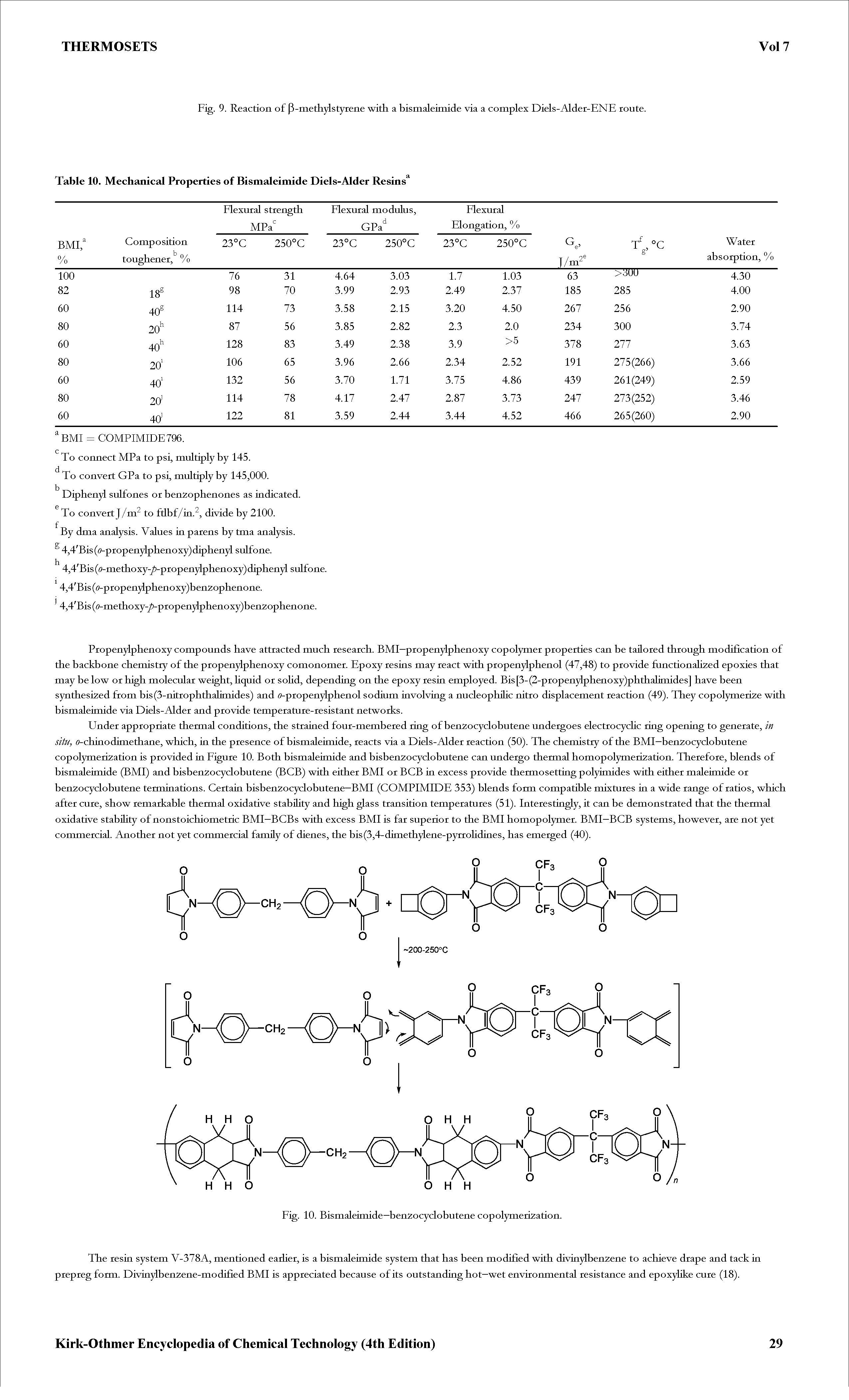 Fig. 9. Reaction of P-methylstyrene with a bismaleimide via a complex Diels-Alder-ENE route.