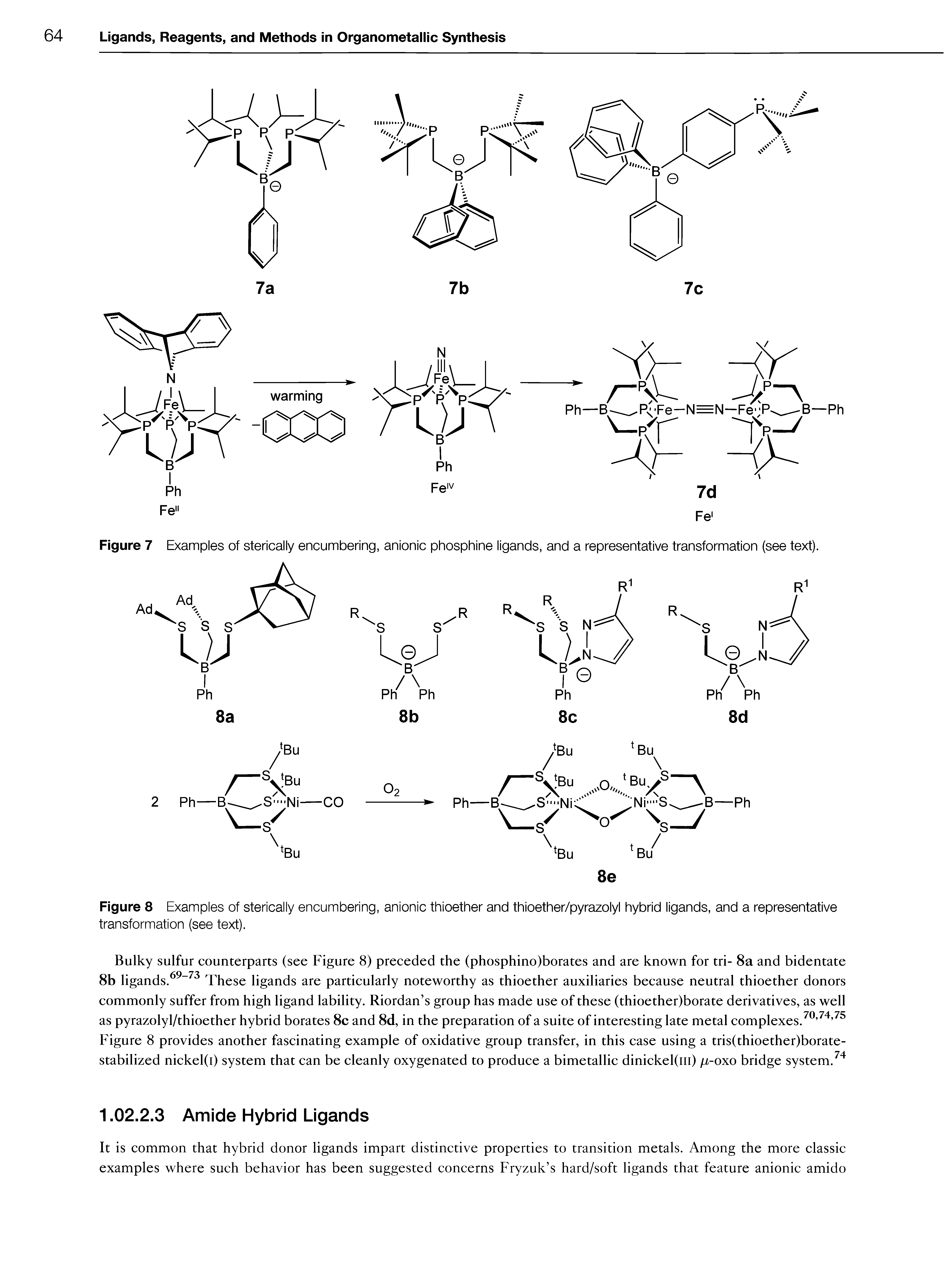 Figure 7 Examples of sterically encumbering, anionic phosphine ligands, and a representative transformation (see text).