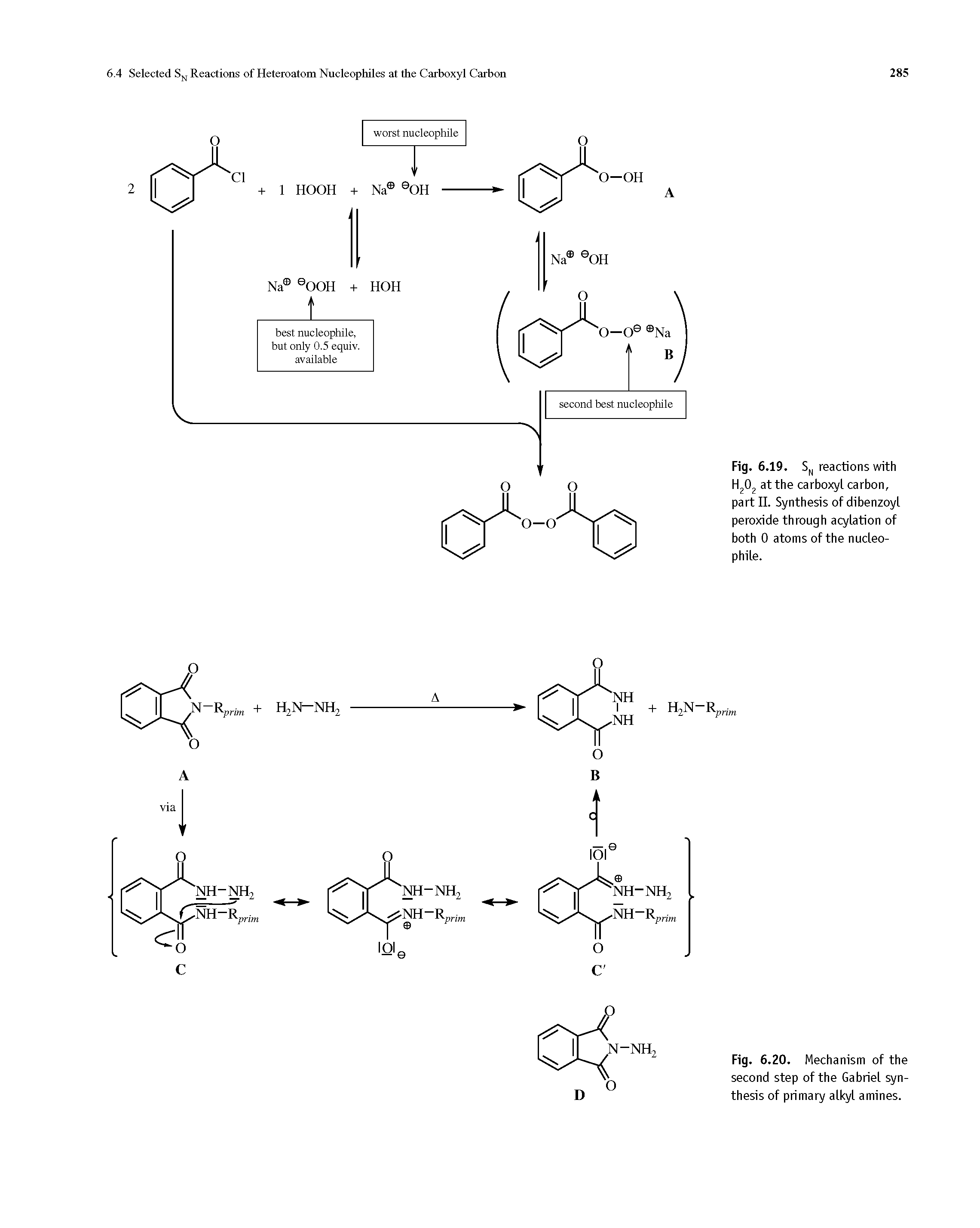 Fig. 6.20. Mechanism of the second step of the Gabriel synthesis of primary alkyl amines.