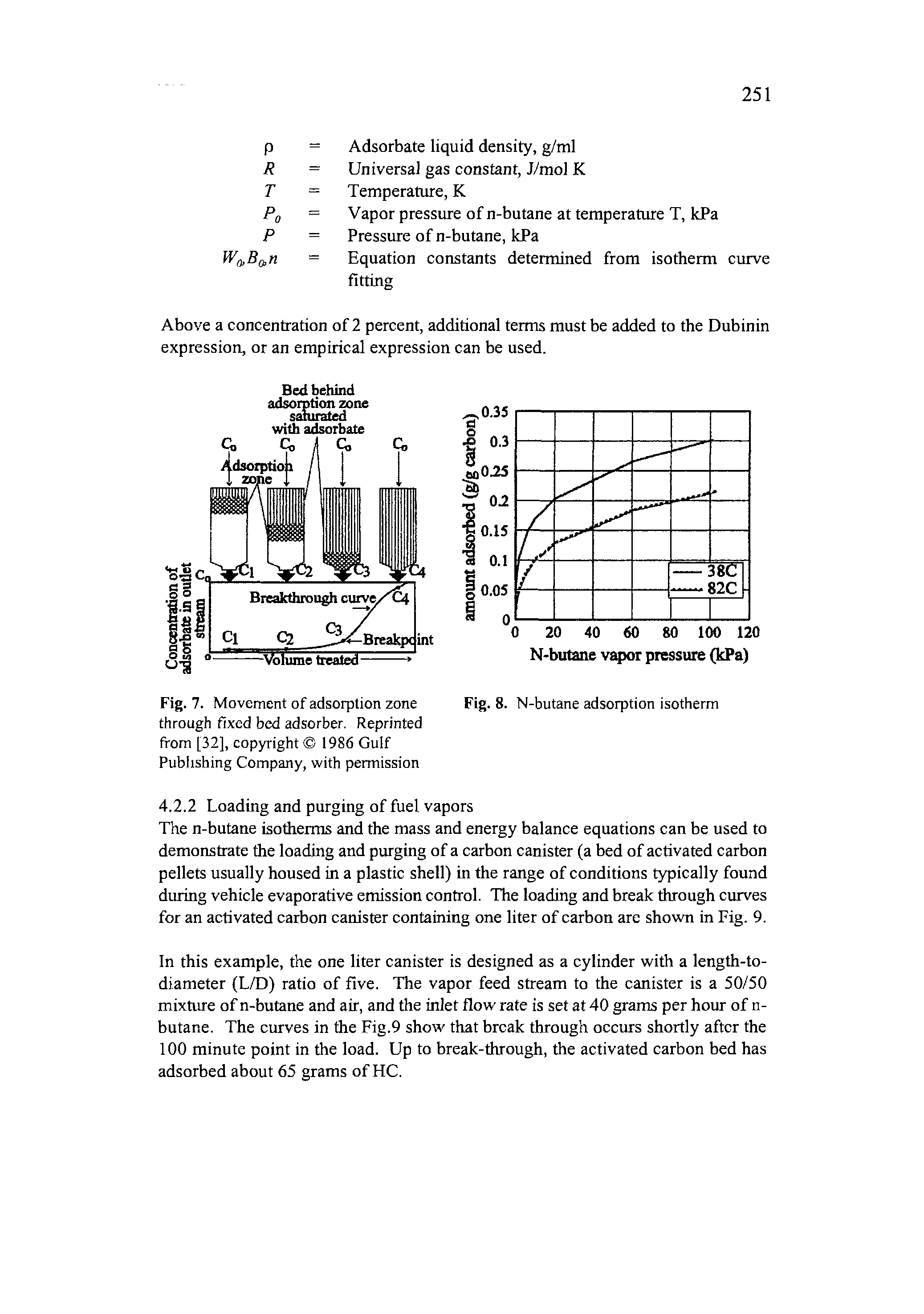 Fig. 7. Movement of adsorption zone through fixed bed adsorber. Reprinted from [32], copyright 1986 Gulf Publishing Company, with permission...