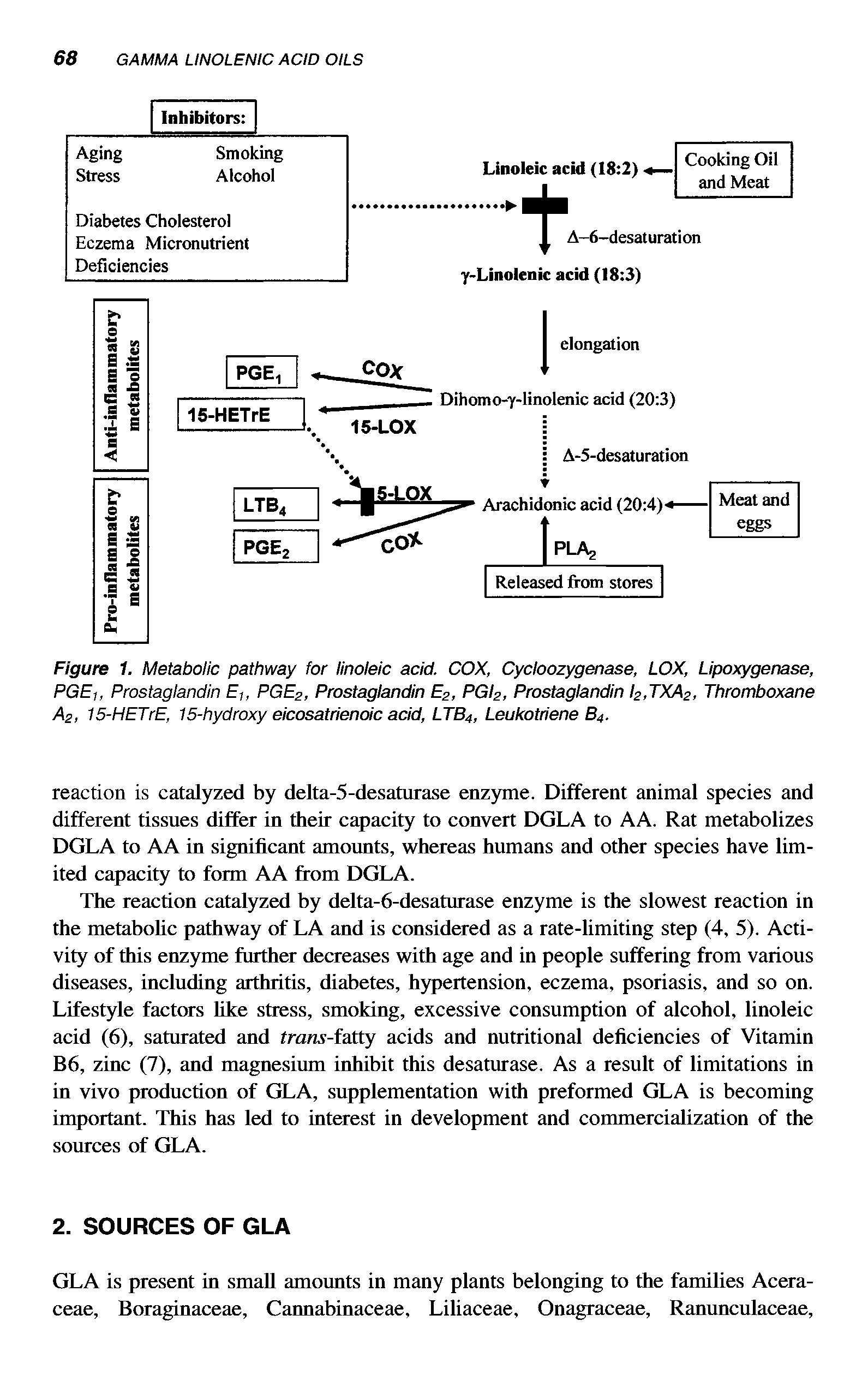 Figure 1. Metabolic pathway for linoleic acid. COX, Cycloozygenase, LOX, Lipoxygenase, PGEi, Prostaglandin Ej, PGE2, Prostaglandin E2, PGI2, Prostaglandin l2,TXA2, Thromboxane A2, 15-HETrE, 15-hydroxy eicosatrienoic acid, LTB4, Leukotriene B4.