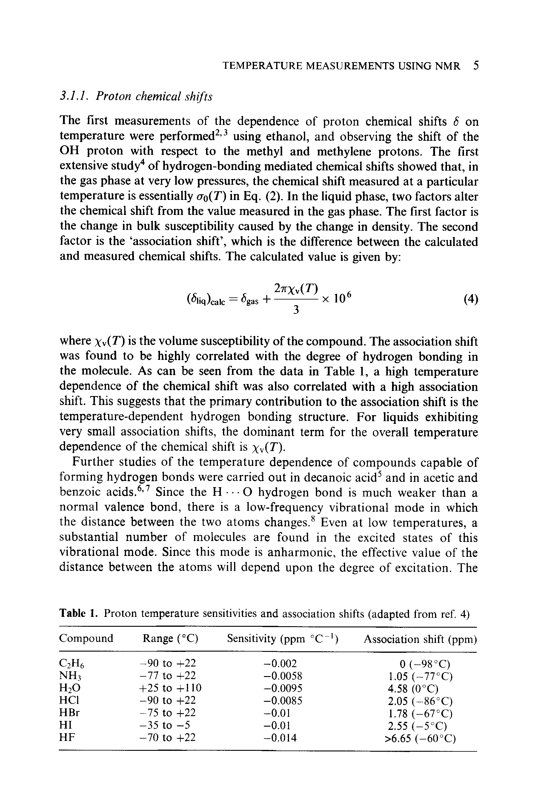 Table 1. Proton temperature sensitivities and association shifts (adapted from ref. 4)...